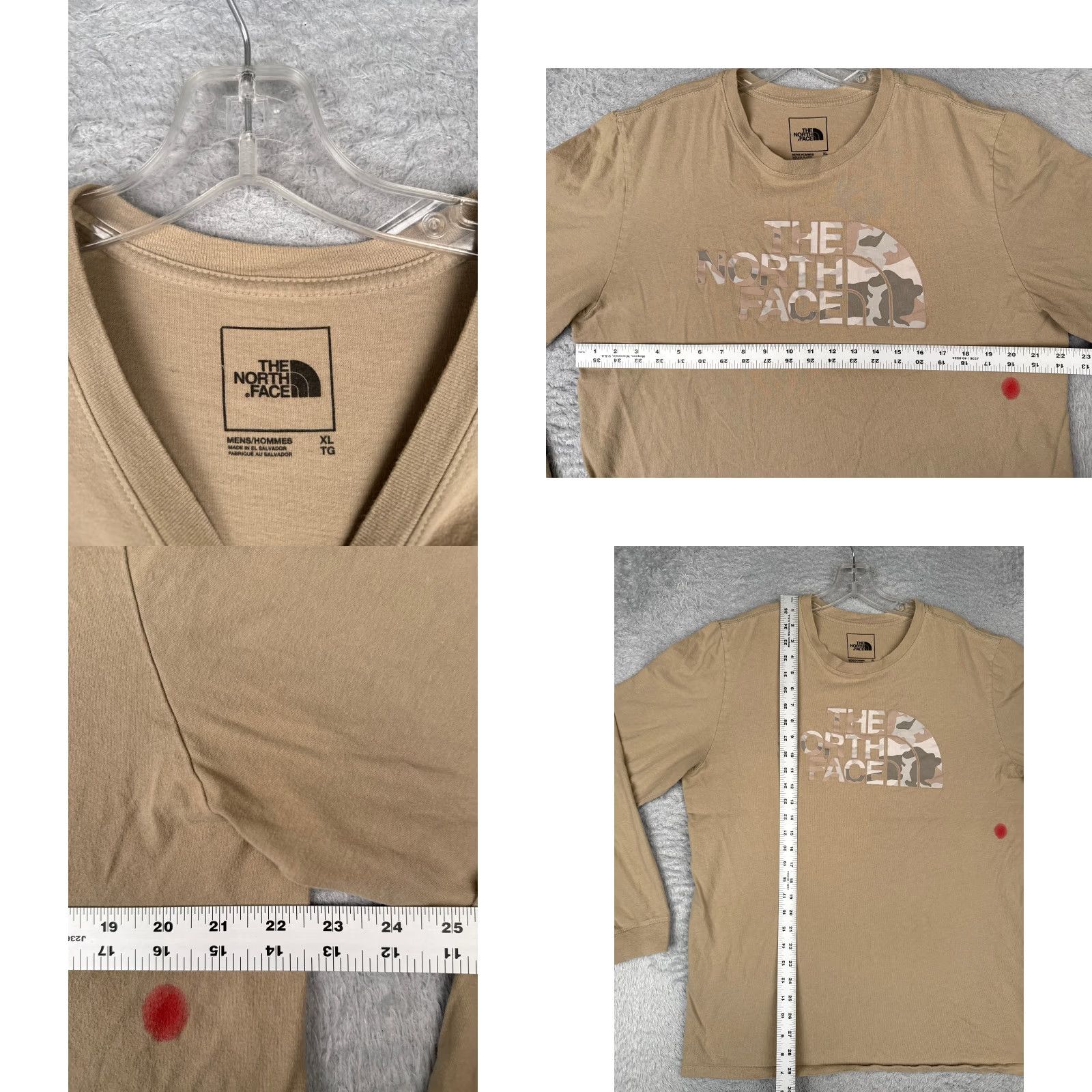The North Face The North Face Shirt Men XL Beige Camo Long Sleeve Cotton Crew Logo Read Size US XL / EU 56 / 4 - 8 Thumbnail