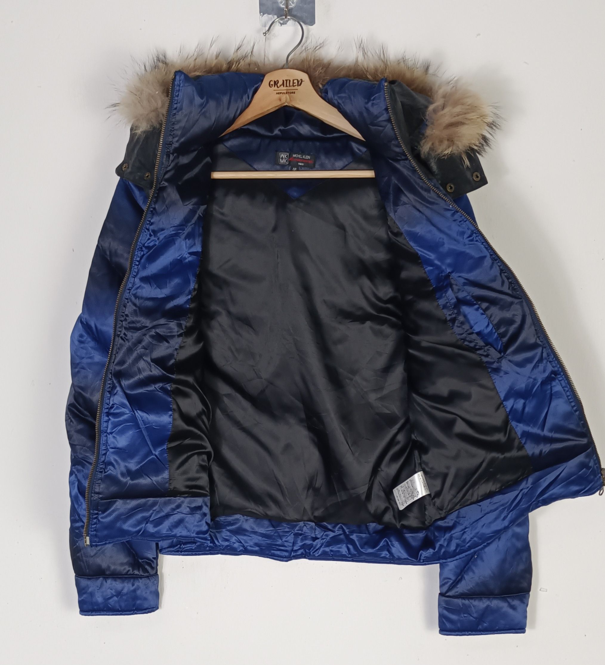 Michel Klein × Vintage Rare🔥Michel Klein Homme Paris Puffer Hoodie Down Jacket Size US M / EU 48-50 / 2 - 10 Thumbnail