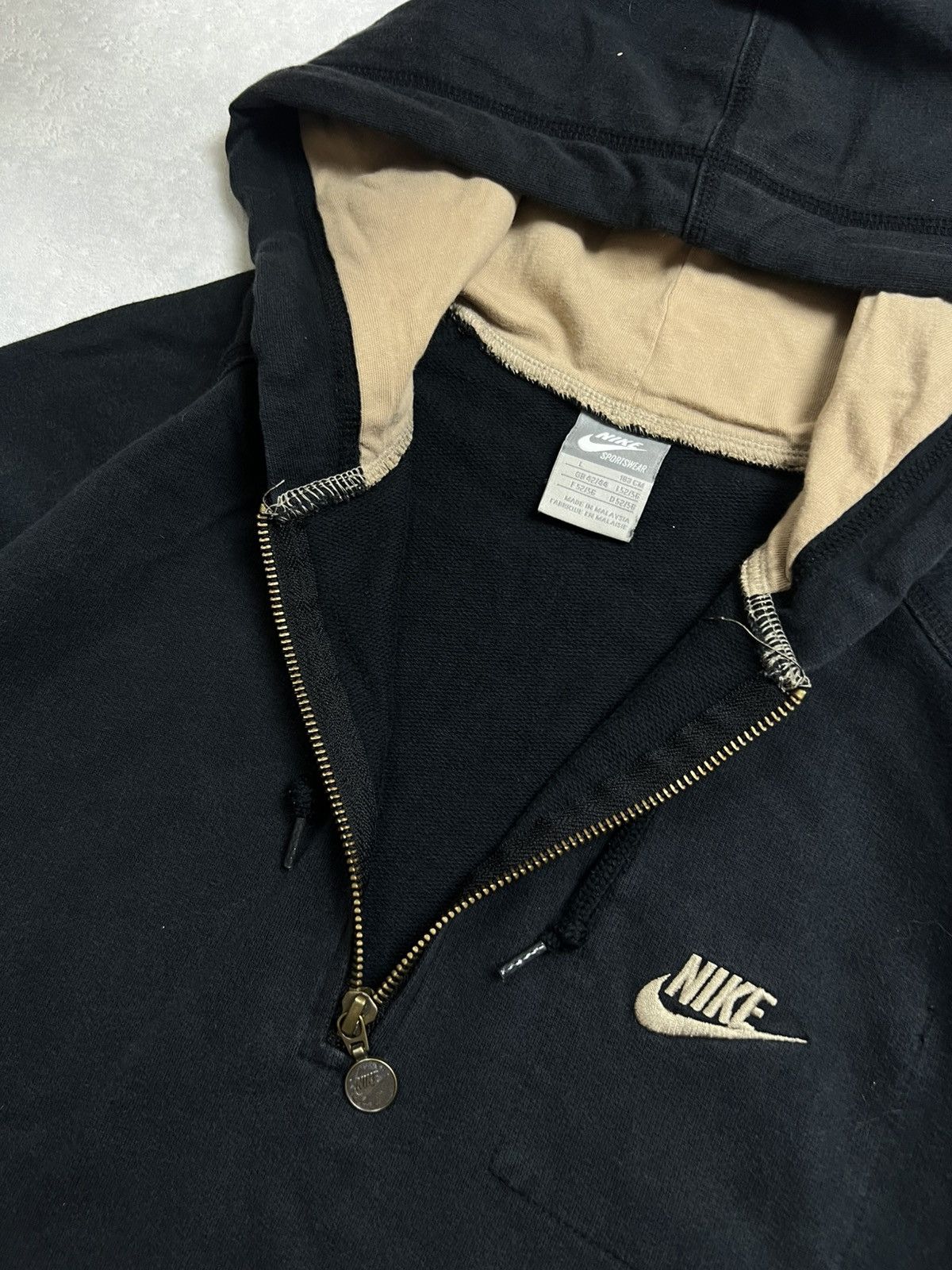Nike 90s Nike Retro Logo 1/4 Zip Vintage Y2K Oversized Hoodie Size US L / EU 52-54 / 3 - 5 Thumbnail