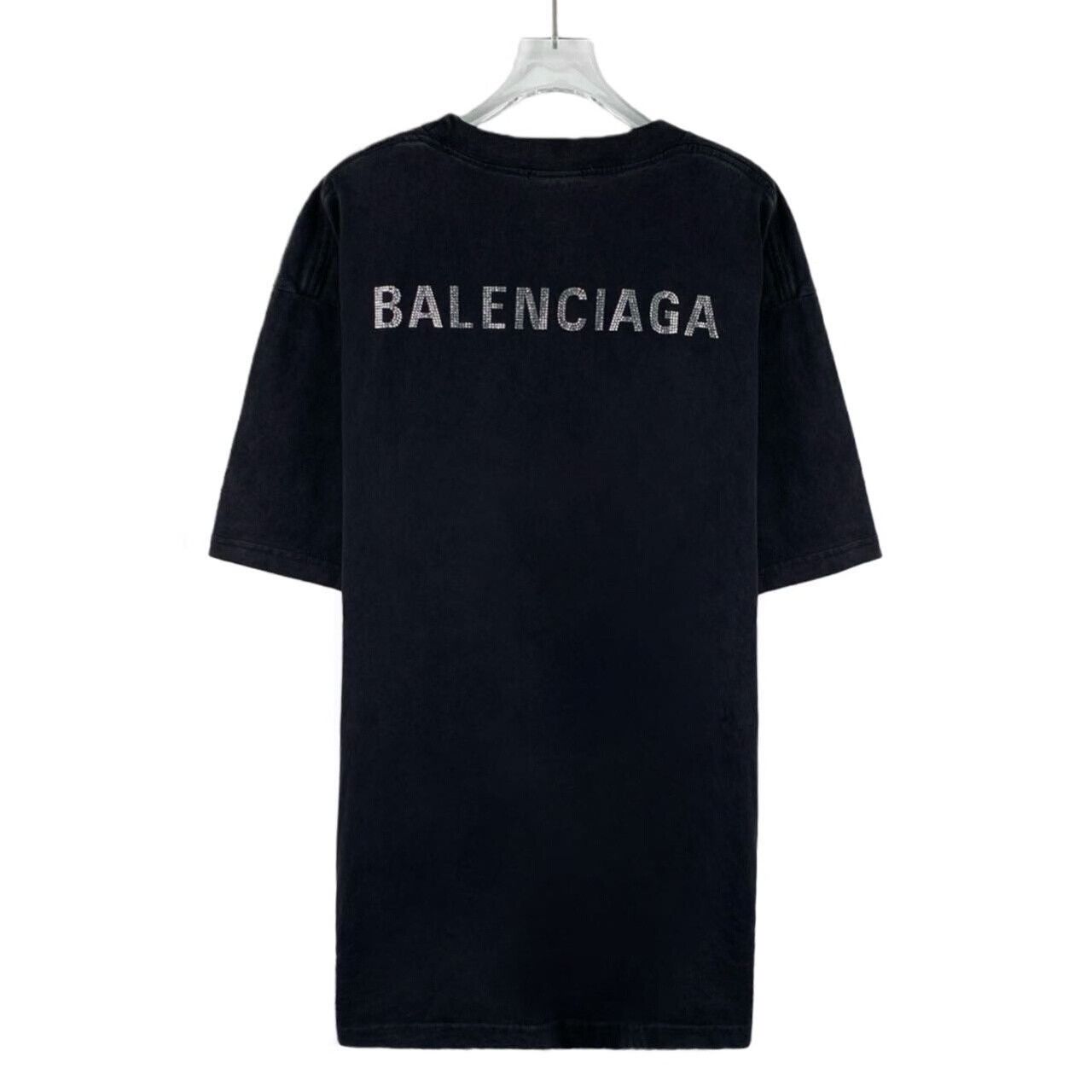 Balenciaga balenciaga black logo crystal cotton t-shirt Size US XS / EU 42 / 0 - 2 Thumbnail