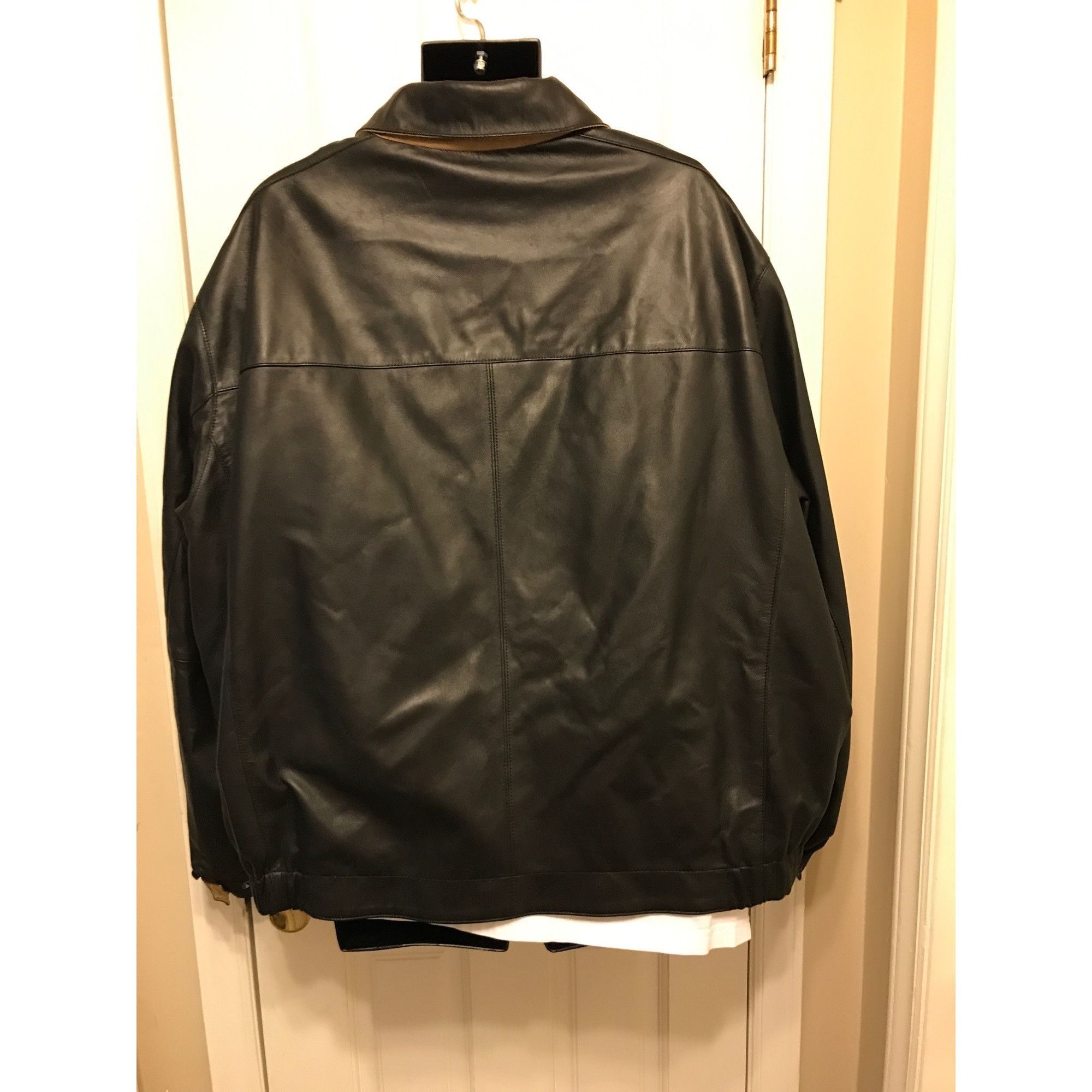 Roundtree & Yorke Roundtree & Yorke Mens Reversible Black Lamb Skin Leather/Ta Size US XXL / EU 58 / 5 - 3 Thumbnail