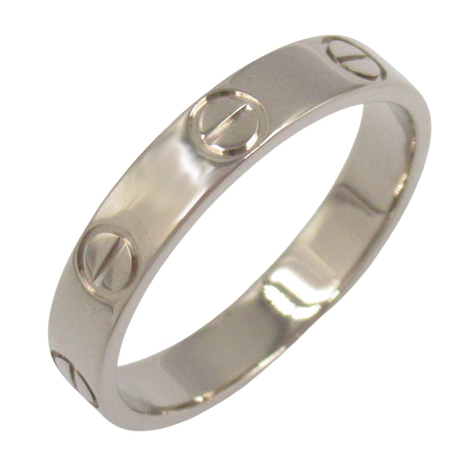 Cartier Cartier Mini Love Ring K18Wg (White Gold) Silver Size ONE SIZE - 1 Thumbnail