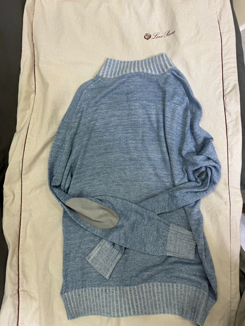 Loro Piana LORO PIANA A quarter zipper cashmere sweater Size US XL / EU 56 / 4 - 2 Thumbnail