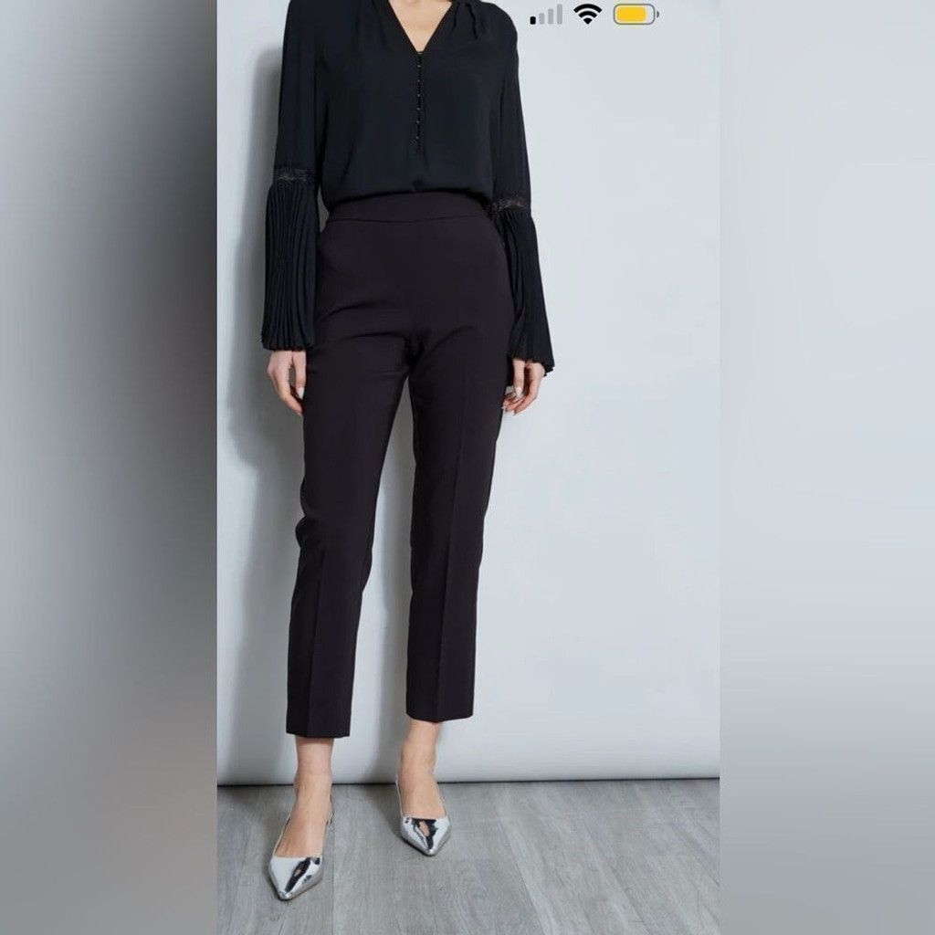 Elie Tahari T Tahari size small dress pants, black elastic waist Size 27" / US 4 / IT 40 - 2 Thumbnail