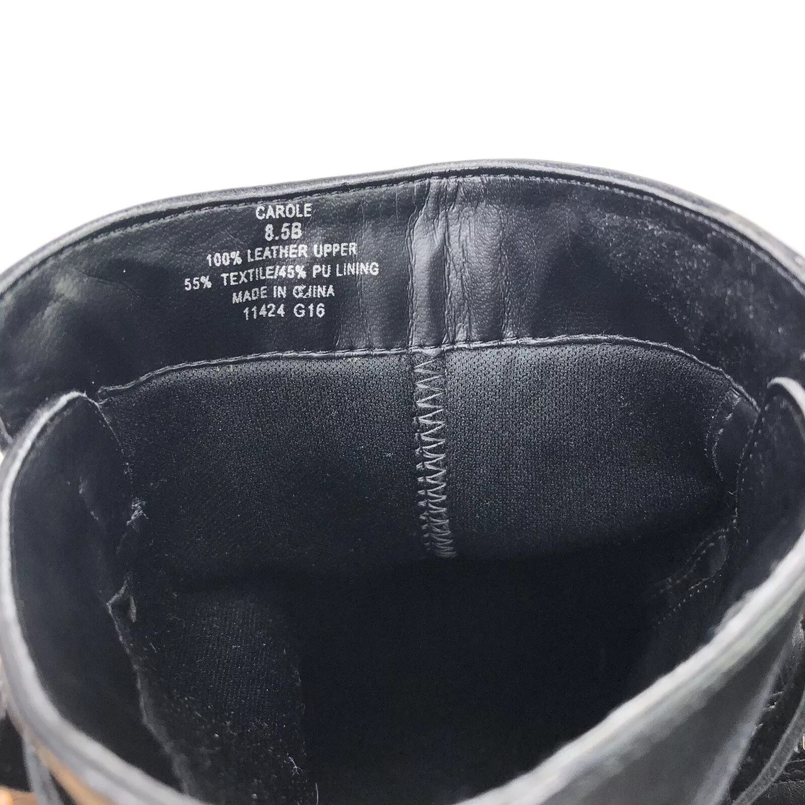 Ralph Lauren Ralph Lauren Black Boot 8.5 Heel Adjustable Buckle Ankle Zip Size US 8.5 / IT 38.5 - 7 Thumbnail