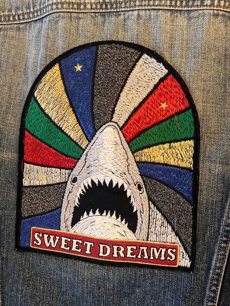 Saint Laurent Paris Saint Laurent Paris Shark embroidered denim jacket Size US S / EU 44-46 / 1 - 2 Thumbnail