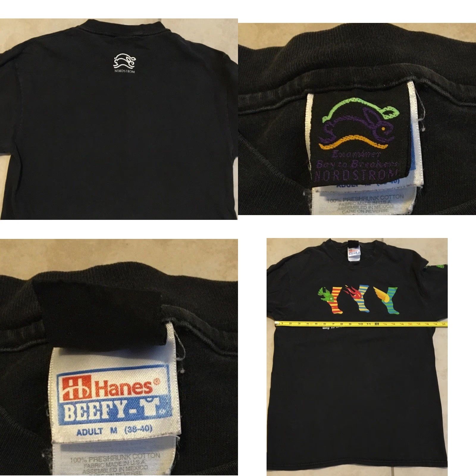 Nordstrom VINTAGE 90s Nordstrom Abstract Fish Faded Shirt M Black Men T-Shirt Long Sleeve USA Surf Beach Size US M / EU 48-50 / 2 - 9 Thumbnail