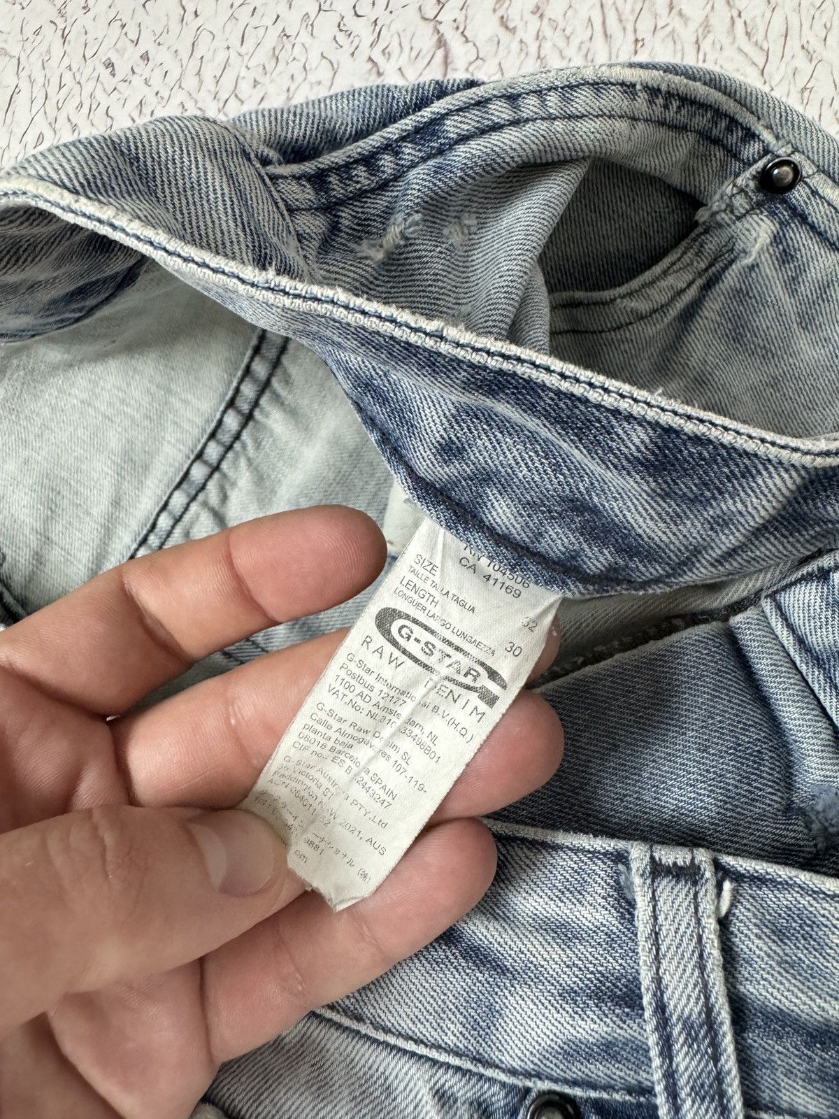 G-Star G-Star Raw Elwood vintage light blue double knee denim jeans Size US 32 / EU 48 - 12 Thumbnail