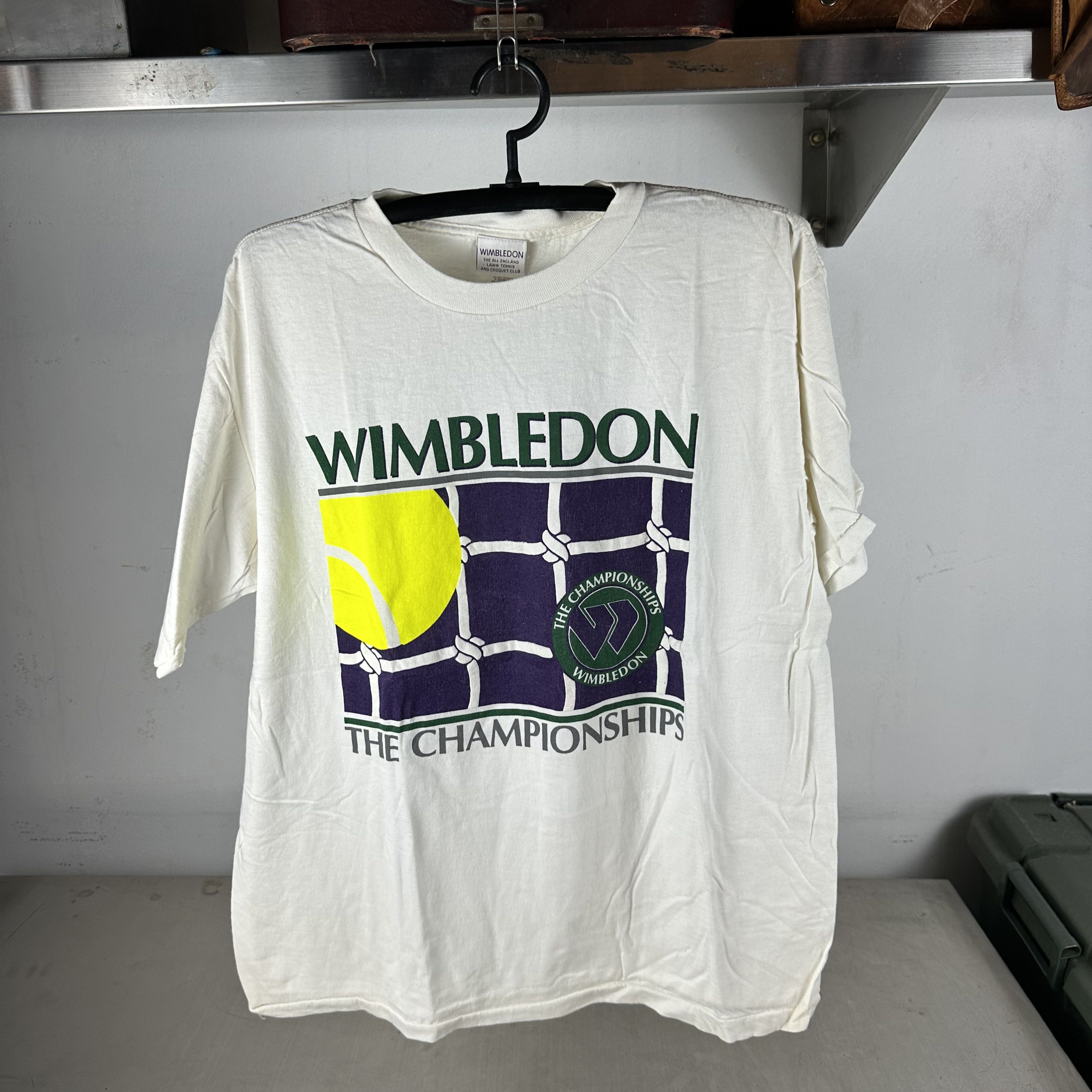 Vintage 90s Wimbledon Tennis Championship Logo T-shirt