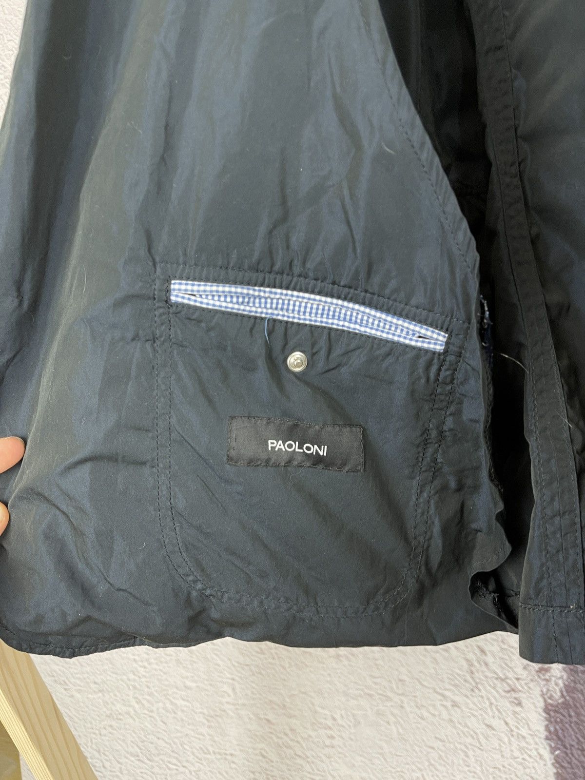 Paoloni Paoloni blue shimmer nylon coach jacket Size US L / EU 52-54 / 3 - 13 Thumbnail