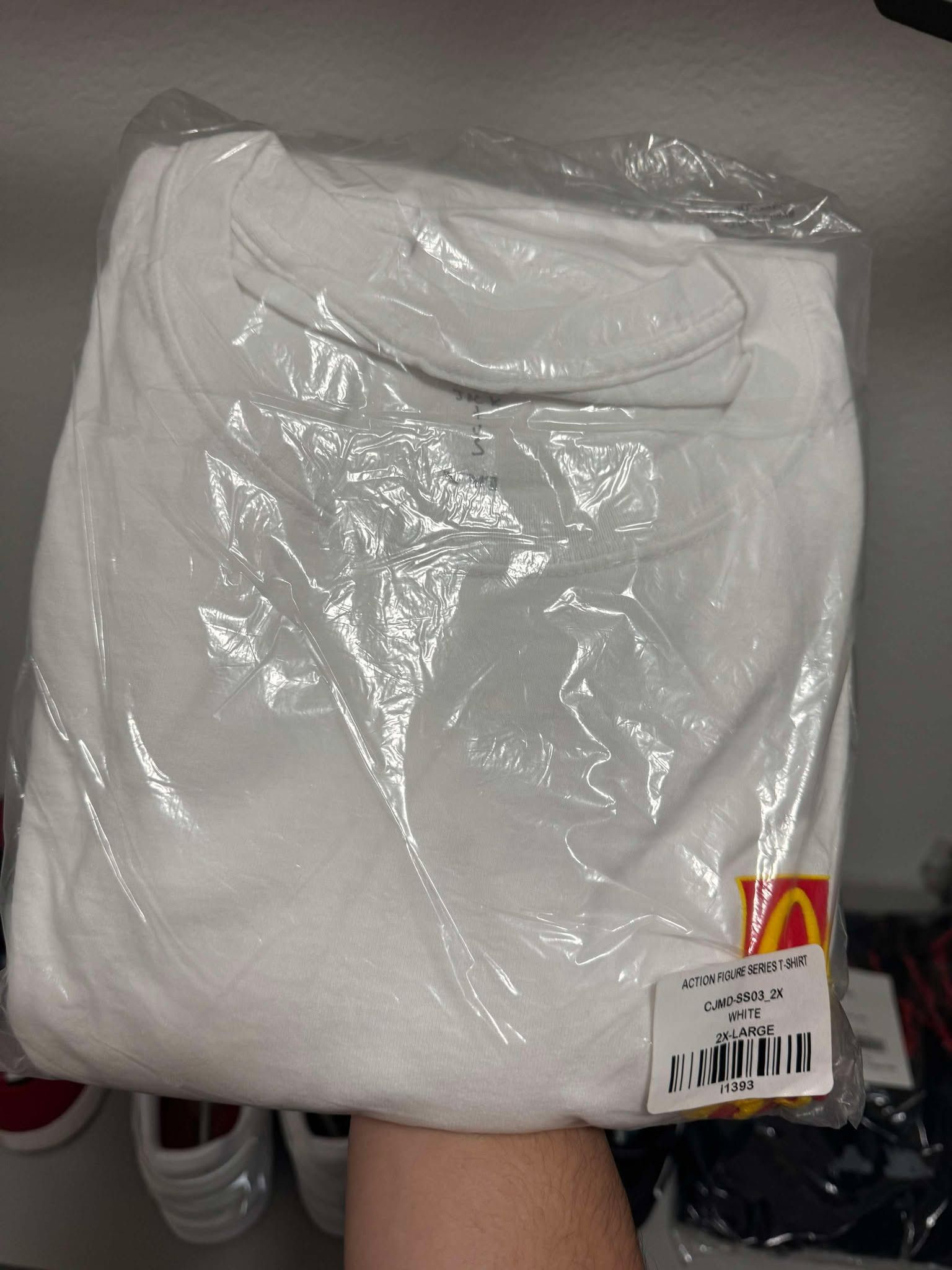Travis Scott Travis Scott x McDonald's Action Figure T-Shirt 'White' Size US XXL / EU 58 / 5 - 1 Thumbnail