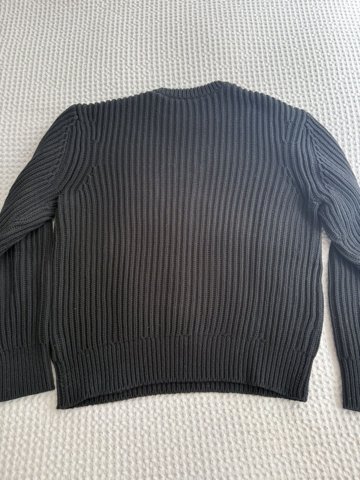 Aime Leon Dore Aimé Leon Dore Waffle Knit Sweater — Jet Black, Size Small Size US S / EU 44-46 / 1 - 4 Thumbnail