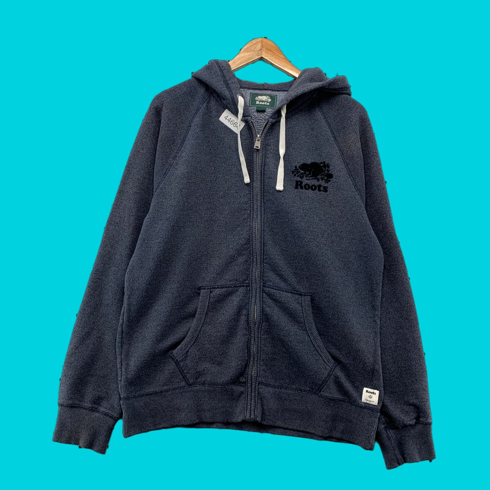 Roots Roots Hoodie Mens Large Gray Logo Fleece Zip Hooded Sweatshirt Outdoor Shirt Size US L / EU 52-54 / 3 - 1 Thumbnail