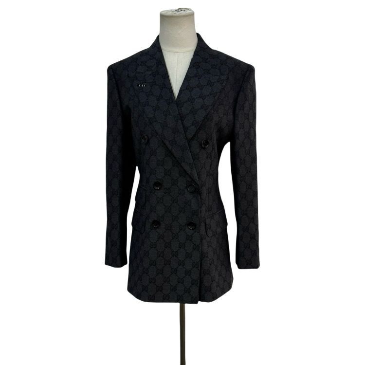 Gucci Gucci GG Pattern Double-Breasted Blazer Size 38 Size XS / US 0-2 / IT 36-38 - 1 Thumbnail