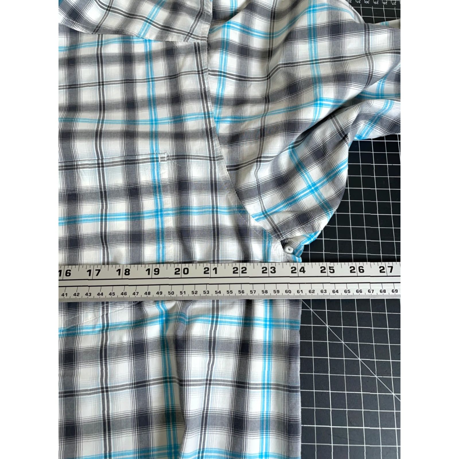 Ariat Ariat Pro Series Shirt Adult XL White Blue Gray Check Long Sleeve Workwear Size US XL / EU 56 / 4 - 5 Thumbnail