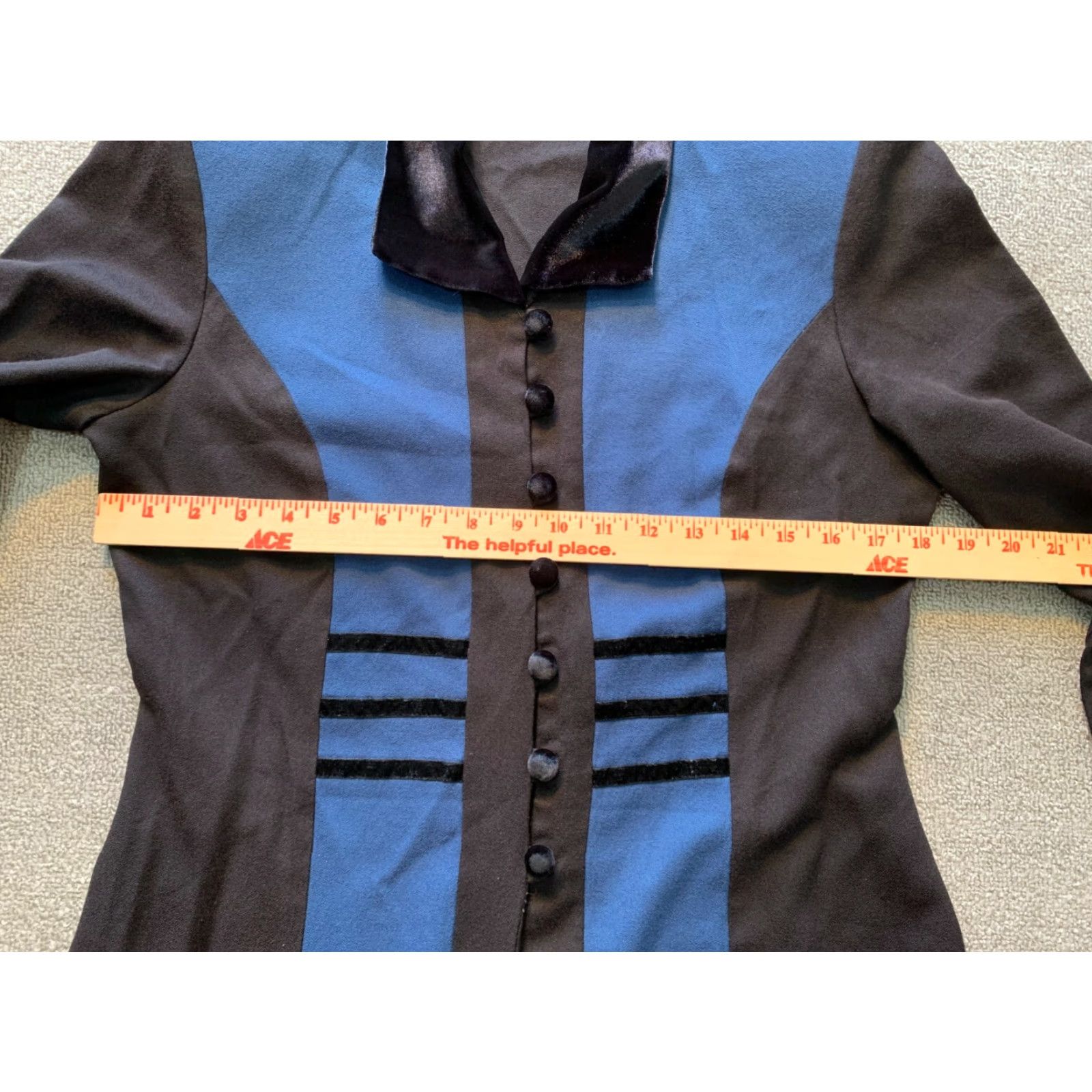 Vintage Betsy Lauren Jacket Womens Size 8 Black and Blue Button Up Jacket Blazer Women Formal Workwear Cardigan? Size M / US 6-8 / IT 42-44 - 3 Thumbnail