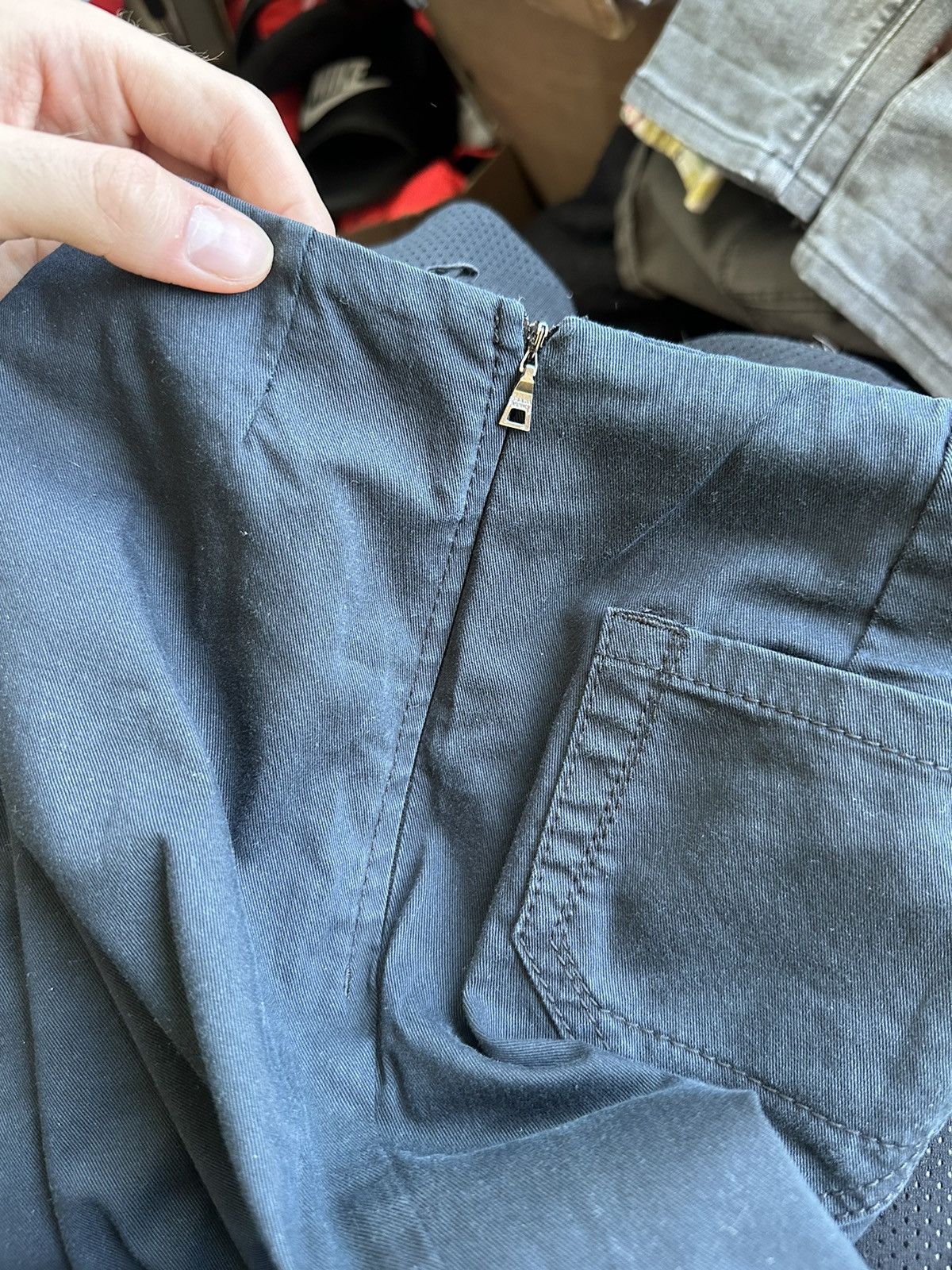Prada 2006 Prada Cropped Pants Navy Blue Zip Ankle Women's Size 38 Size 26" / US 2 / IT 38 - 8 Thumbnail