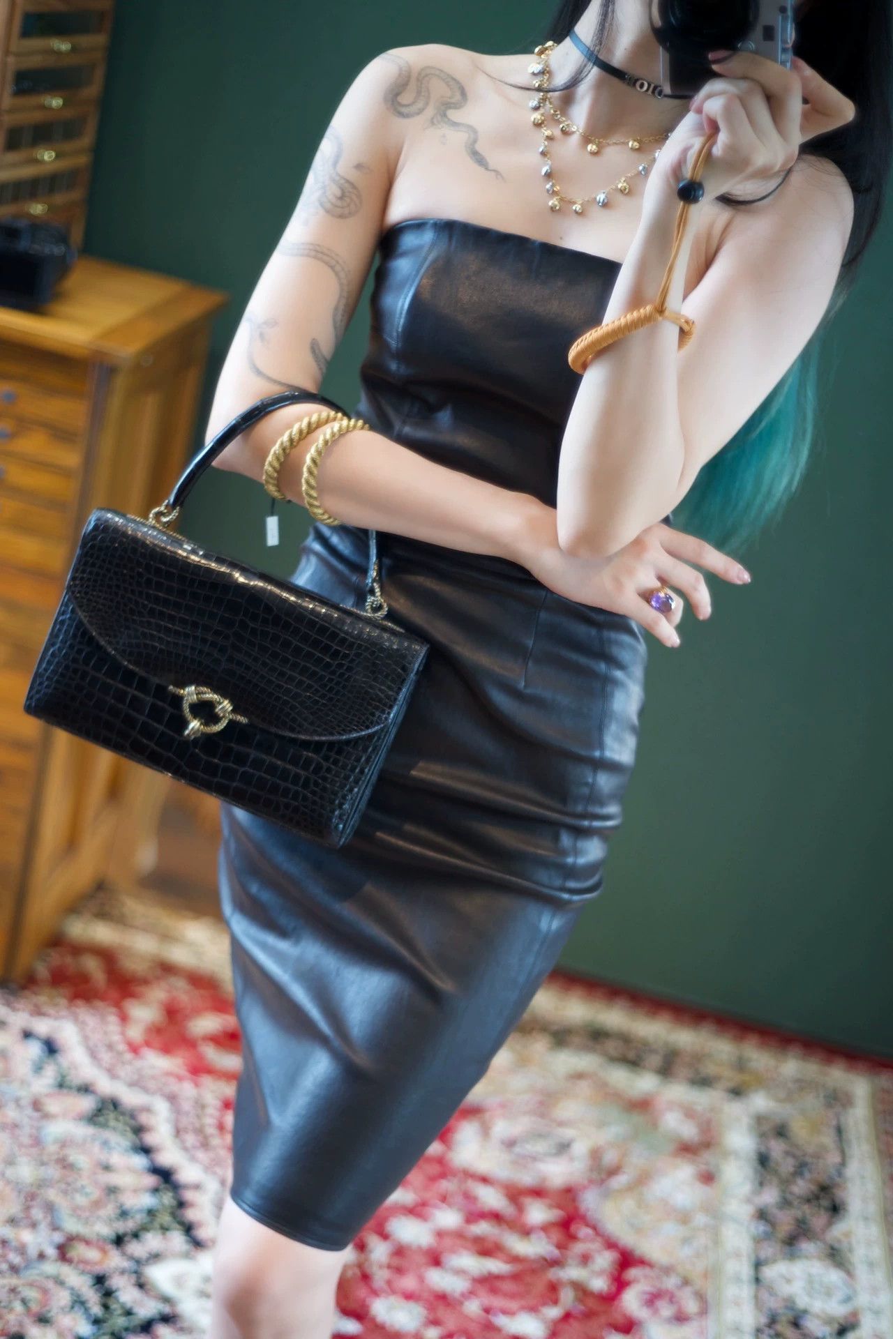 Loewe Loewe Vintage Sheepskin Strapless Slim Fit Dress Perfect Size S / US 4 / IT 40 - 9 Thumbnail