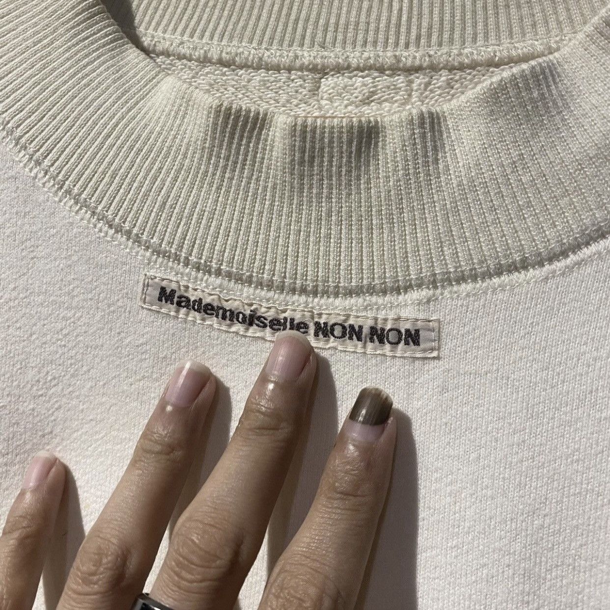 Mademoiselle Non Non Mademoiselle Non Non Japanese Brand Basic Logo Sweatshirt Size US XL / EU 56 / 4 - 4 Thumbnail