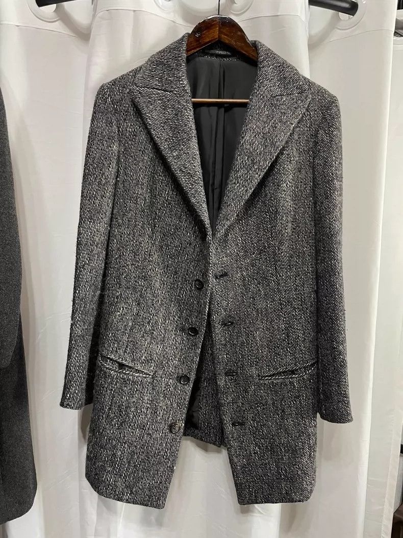 Yohji Yamamoto yohji Yamamoto Silk Mixed Long Sleeve Tapered Jacket Size US M / EU 48-50 / 2 - 1 Thumbnail