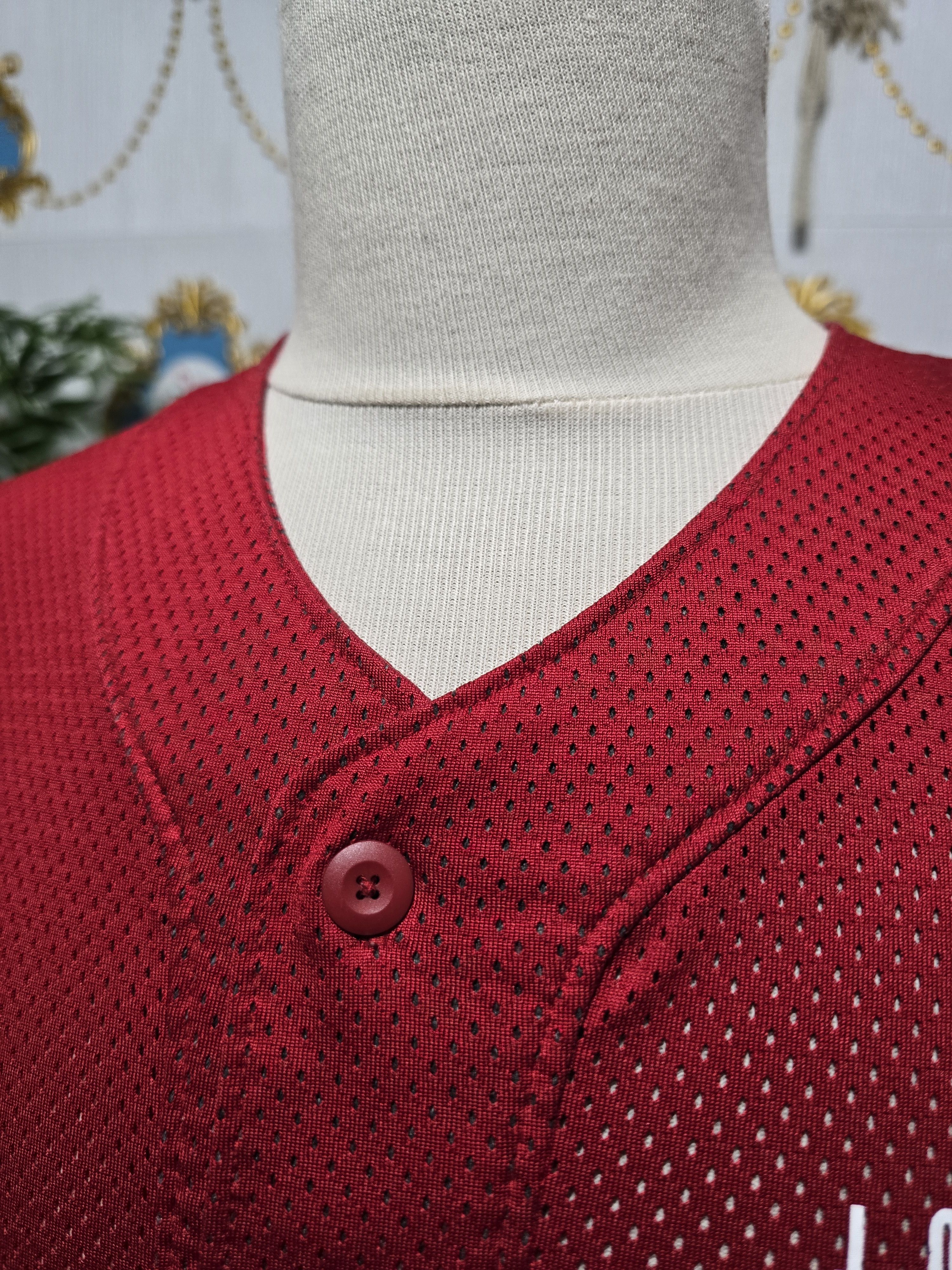 Jordan Brand Nike Jordan Jumpman mesh baseball jersey in red. Size US L / EU 52-54 / 3 - 4 Thumbnail