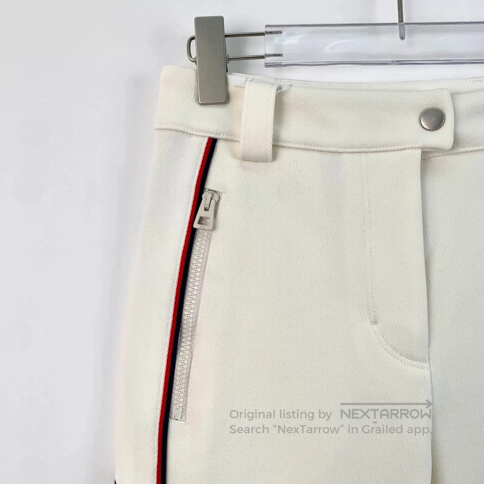 Dior christian dior white striped embroidered pants. Size US 38 / EU 54 - 3 Thumbnail