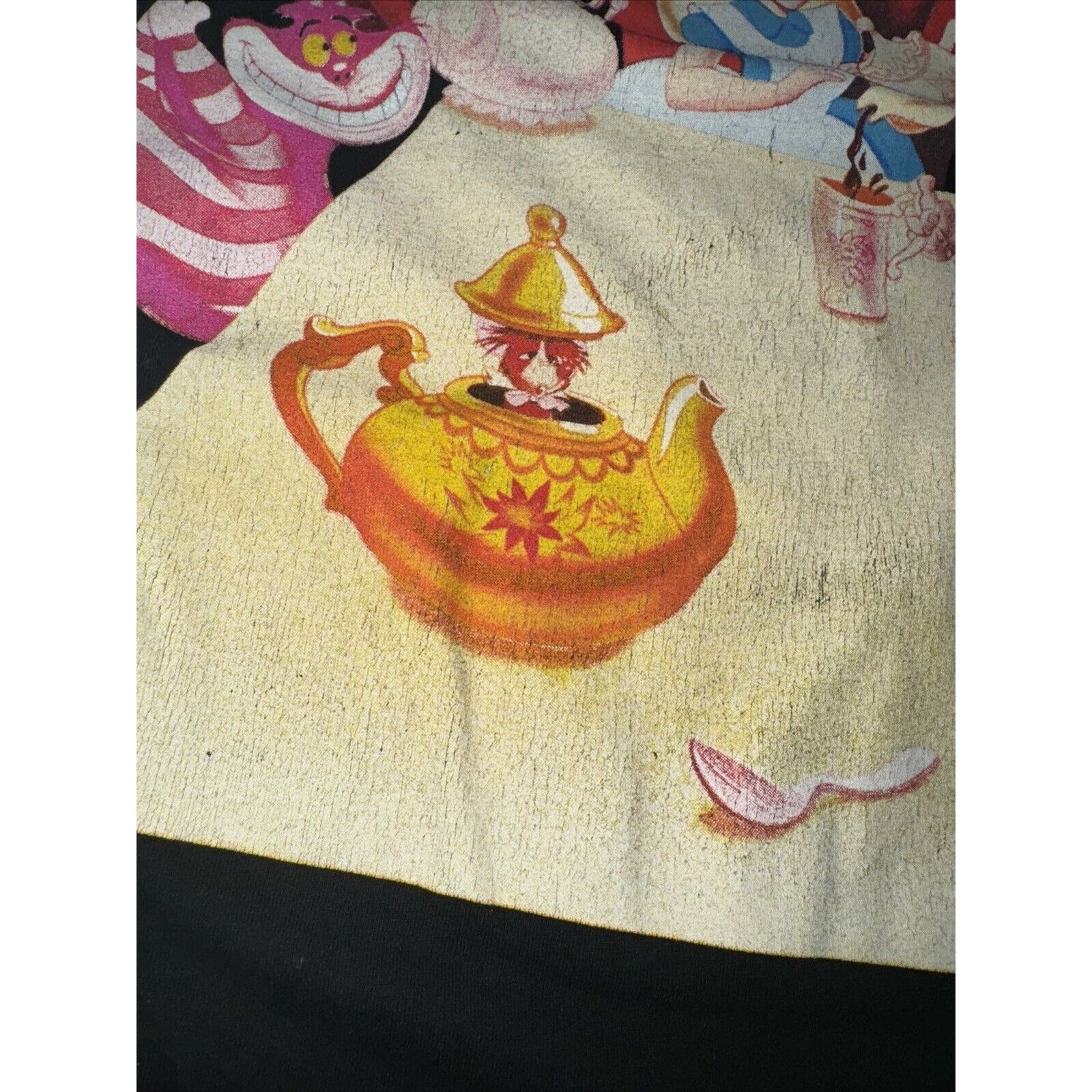 Band Tees × Disney Disney Alice And Wonderland Tea Party T-Shirt Black XL 22x27 Size US XL / EU 56 / 4 - 3 Thumbnail