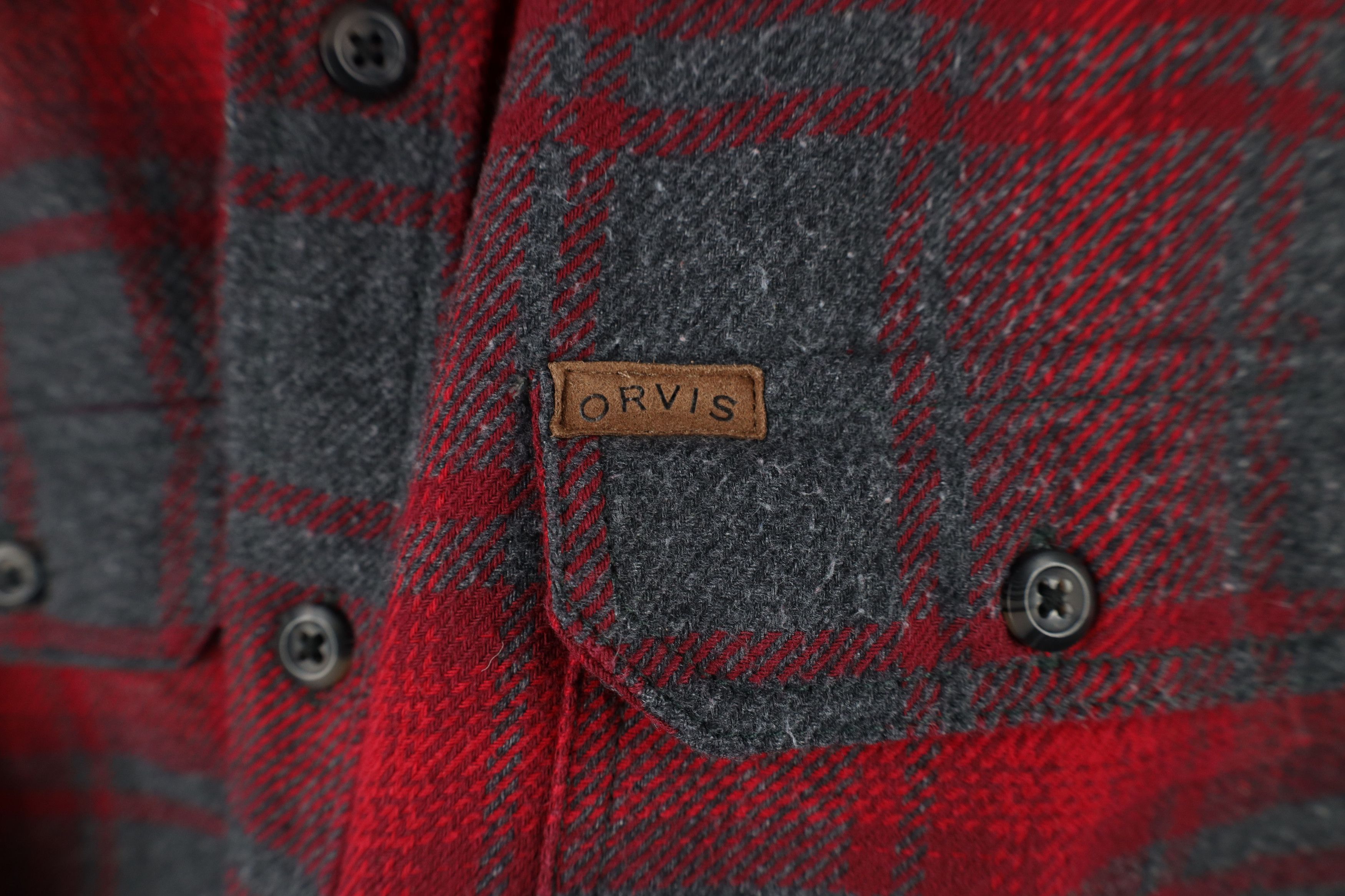 Orvis × Vintage Vintage Orvis Heavy Flannel Button Shirt Jacket Jac Shirt Size US L / EU 52-54 / 3 - 4 Thumbnail