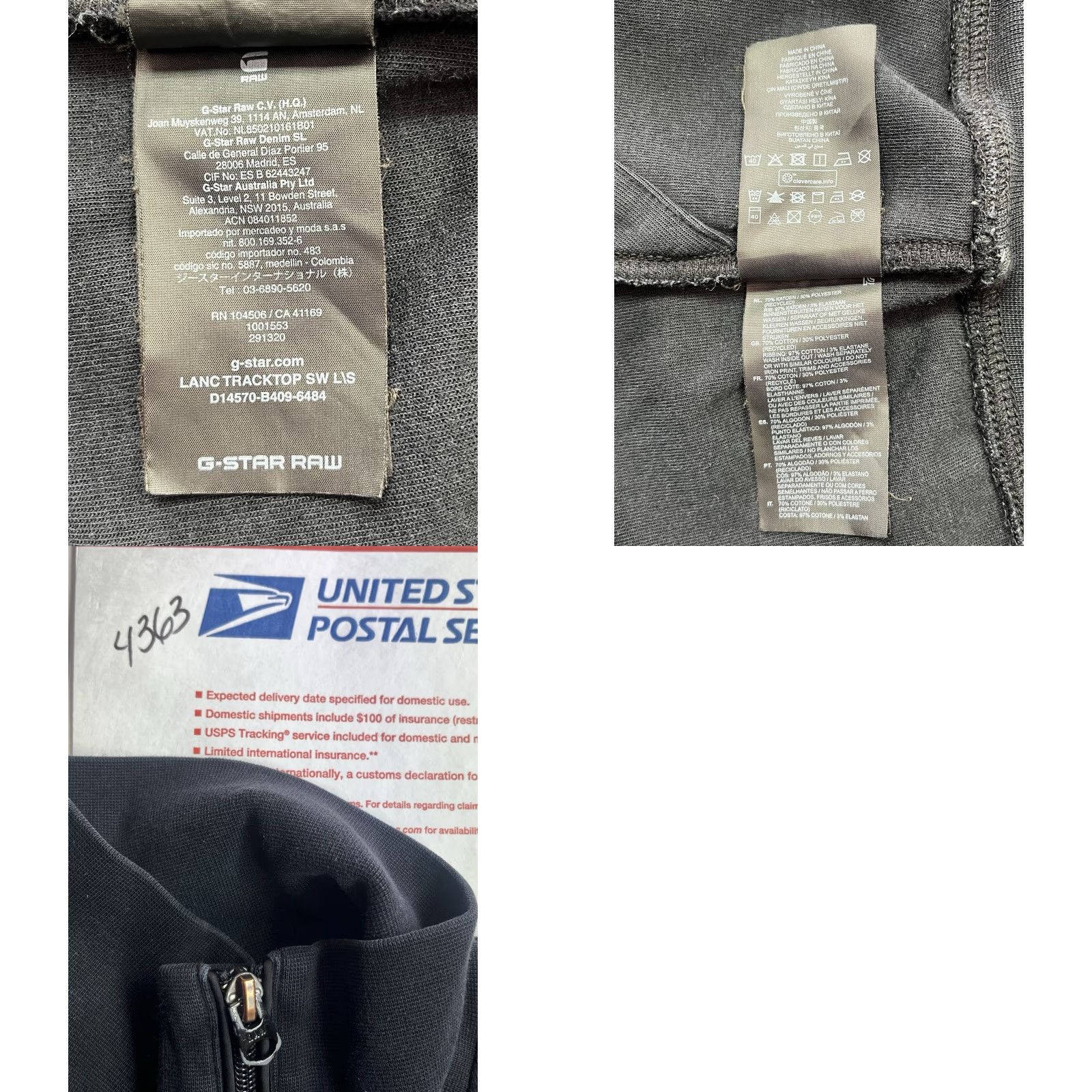 G-Star G-Star RAW Full Zip Sweater Jacket Sweatshirt Black Mens Small Size US S / EU 44-46 / 1 - 8 Thumbnail