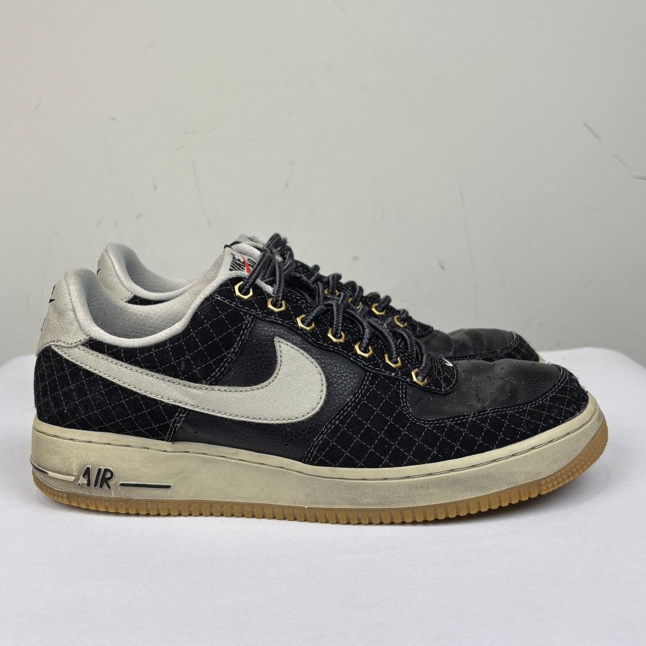 Nike Nike Air Force 1 Black Checkered Sneakers Shoes Men's 10 Size US 10 / EU 43 - 3 Thumbnail