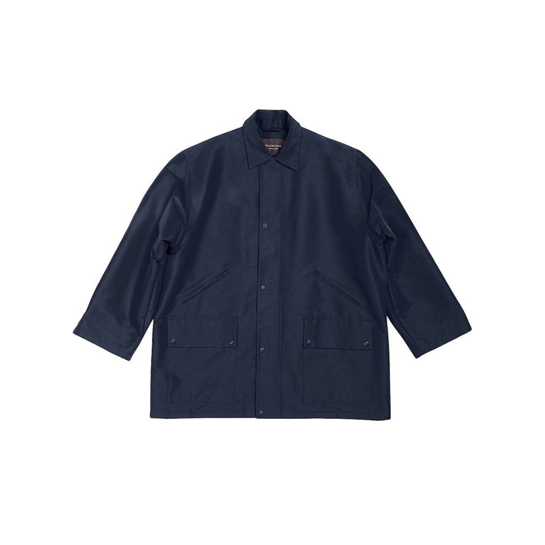 Balenciaga o1bcso1str1124 Blend Parka in Blue Size US S / EU 44-46 / 1 - 1 Thumbnail