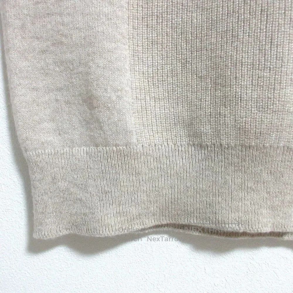 Hermes Hermes Beige Cashmere Short Sleeve Sweater. Size S / US 4 / IT 40 - 5 Thumbnail