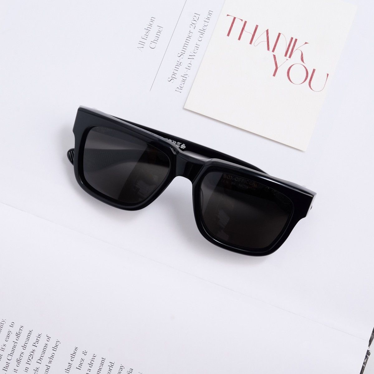 Chrome Hearts CHROME HEARTS BOX-OFFICER MATTE BLACK SUNGLASSES Size ONE SIZE - 6 Thumbnail