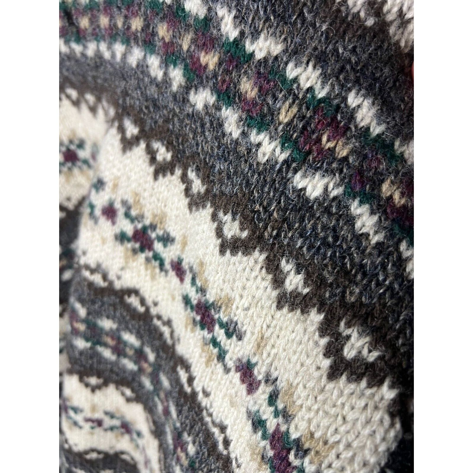 Izod Vintage Izod Sweater Mens XL Geometric Knit Virgin Wool Gran Size US XL / EU 56 / 4 - 3 Thumbnail