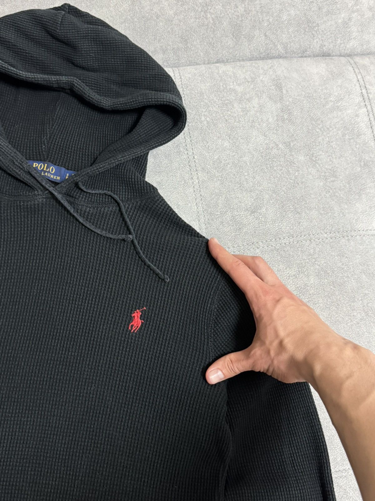 Polo Ralph Lauren × Vintage Vintage Polo Ralph Lauren black faded hoodie Y2K size M Size US S / EU 44-46 / 1 - 3 Thumbnail