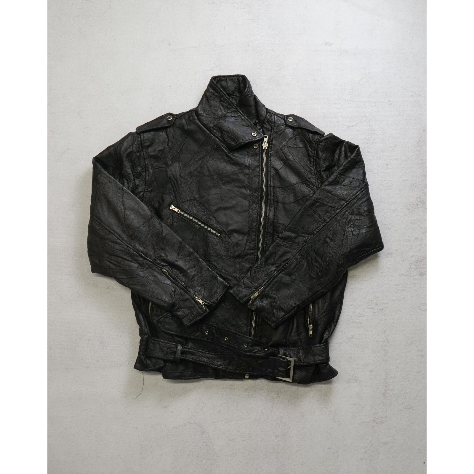 The Unbranded Brand Vintage 90s Flight Path Black Leather Jacket - Men's XL Size US XL / EU 56 / 4 - 1 Thumbnail