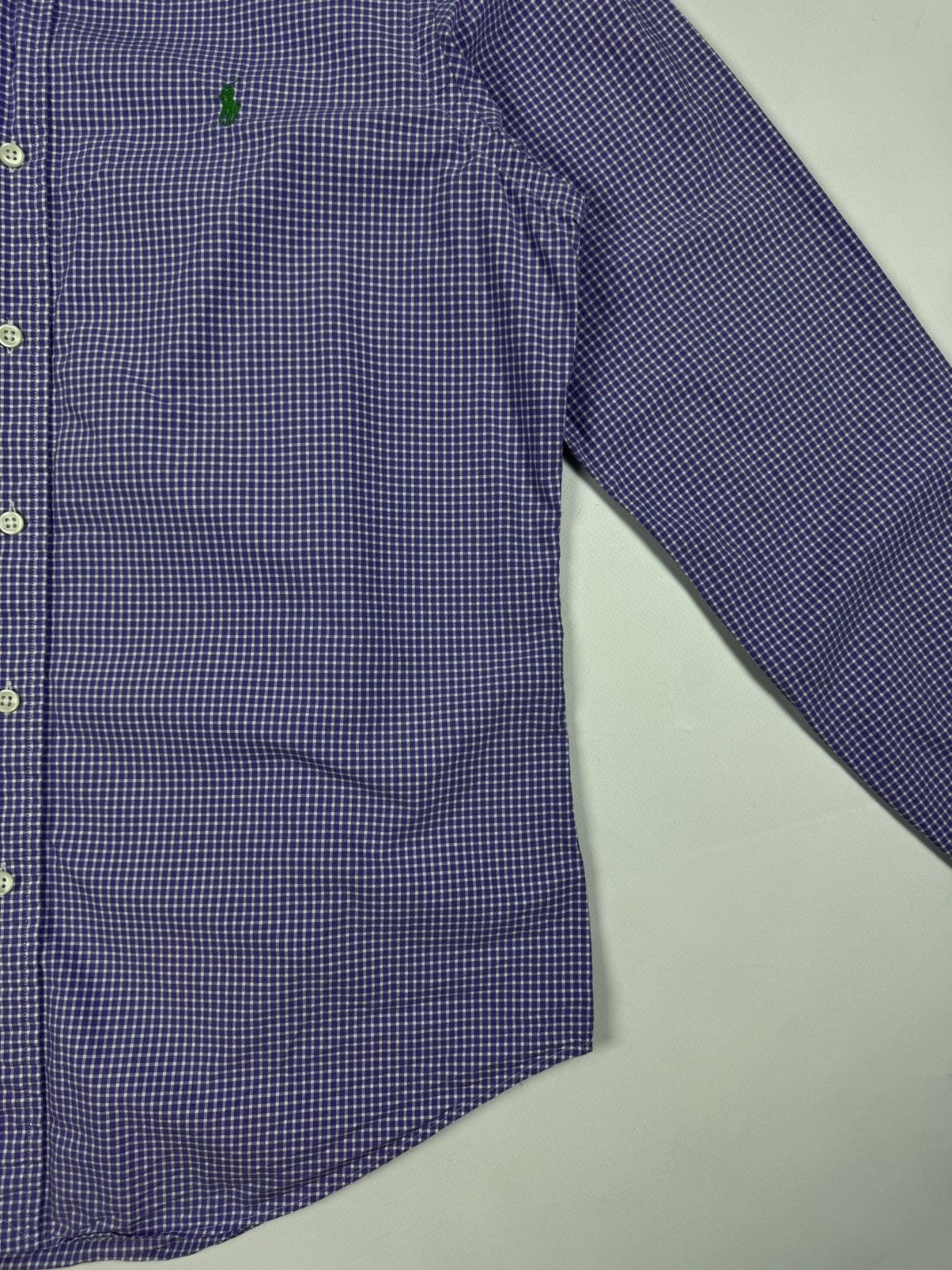 Polo Ralph Lauren × Ralph Lauren POLO Ralph Lauren Purple White Plaid Long Sleeve Shirt Size US M / EU 48-50 / 2 - 5 Thumbnail