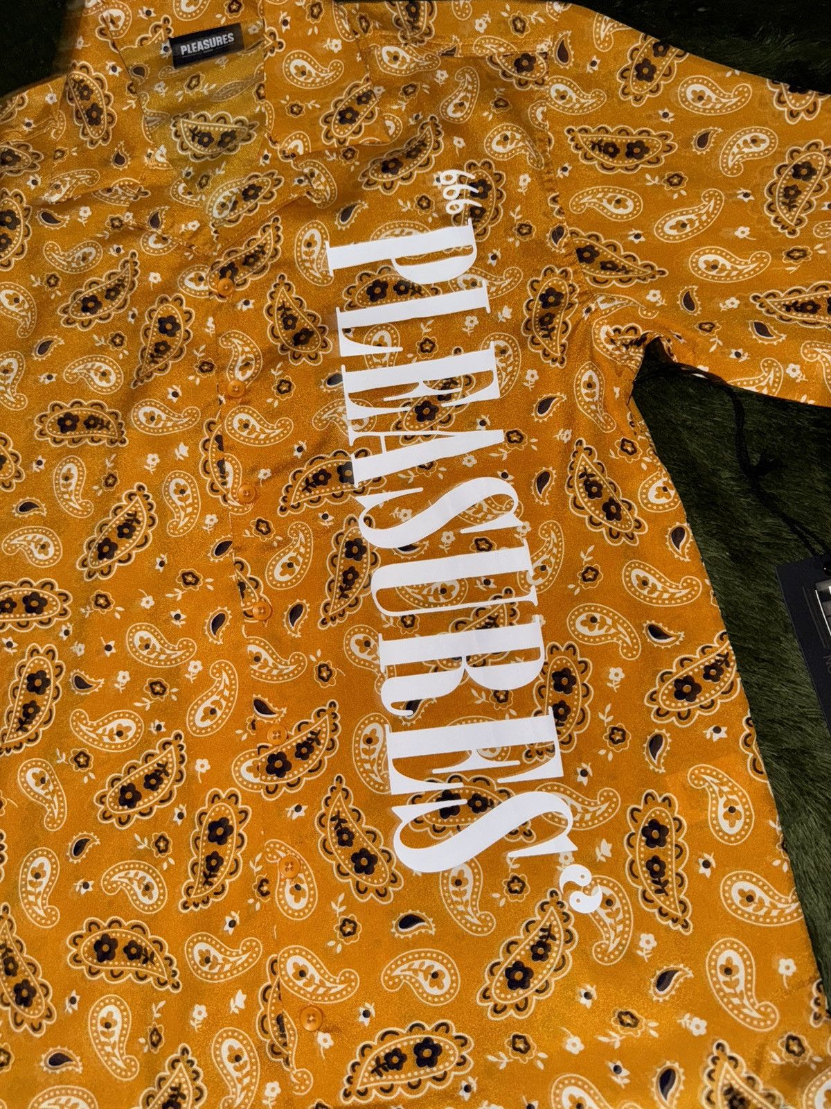 Pleasures [M] PLEASURES button down paisley half shirts orange Size US M / EU 48-50 / 2 - 4 Thumbnail