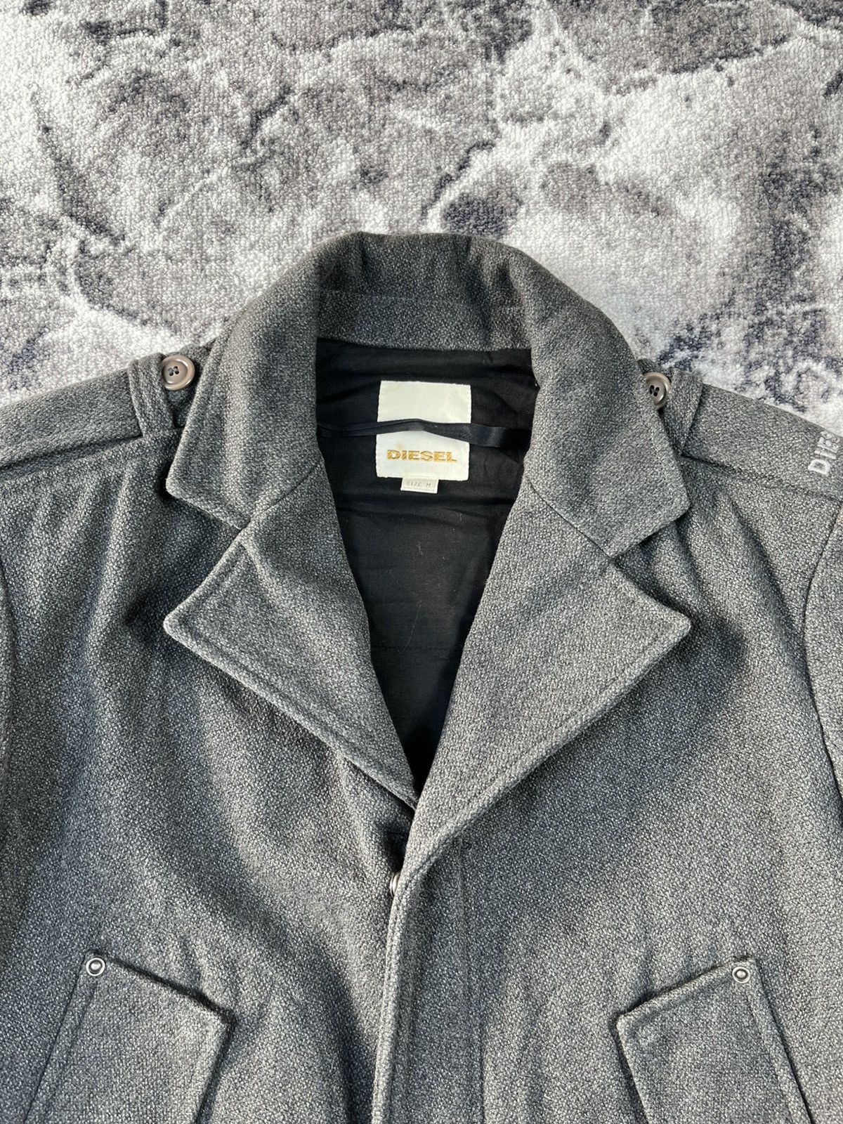 Diesel Diesel Wool Zip Jacket Minimal Distressed Fit M Size US M / EU 48-50 / 2 - 4 Thumbnail