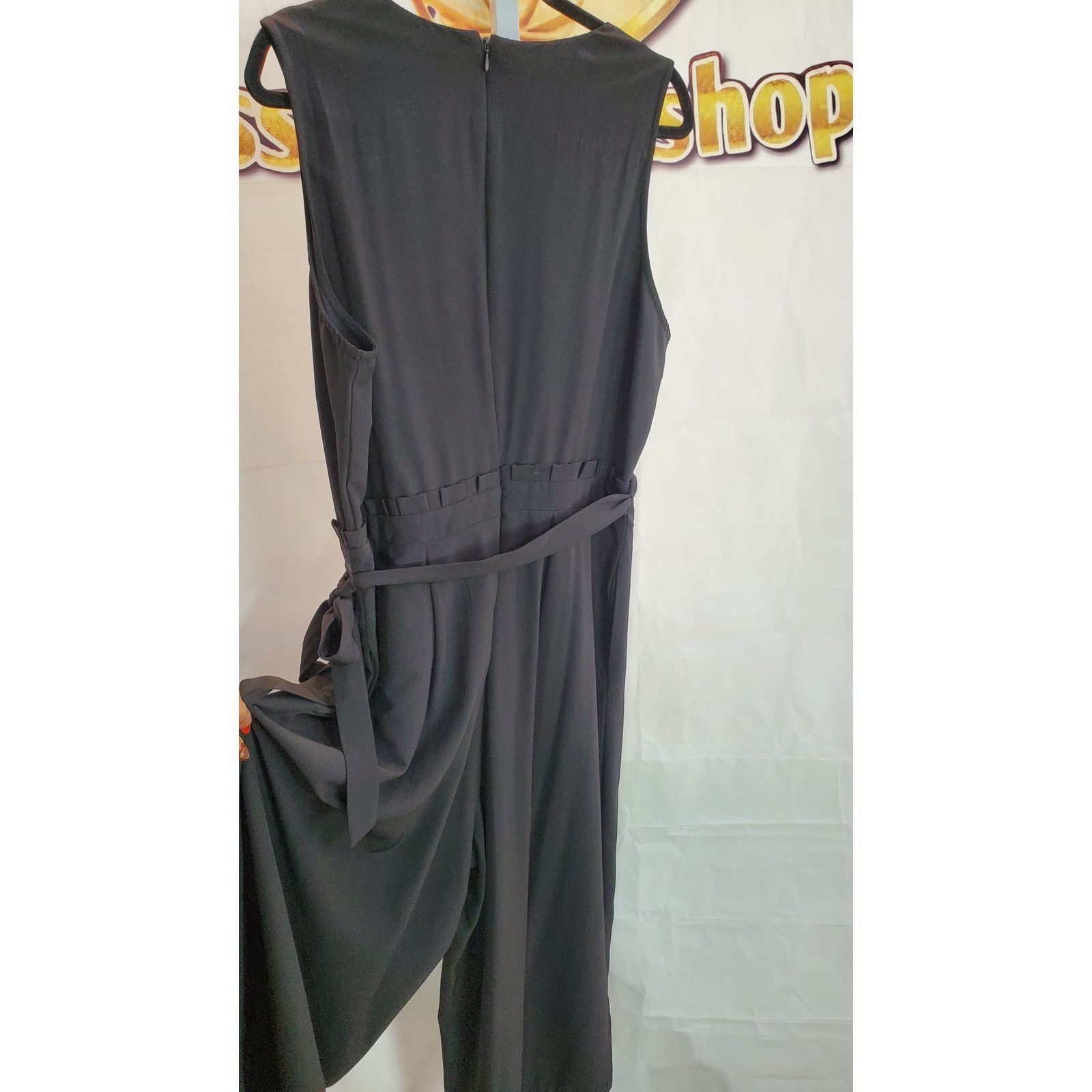 Other ECI New York Black Tie Waist Wide Leg Jumpsuit Size 2X Size 40" / US 18 - 9 Thumbnail
