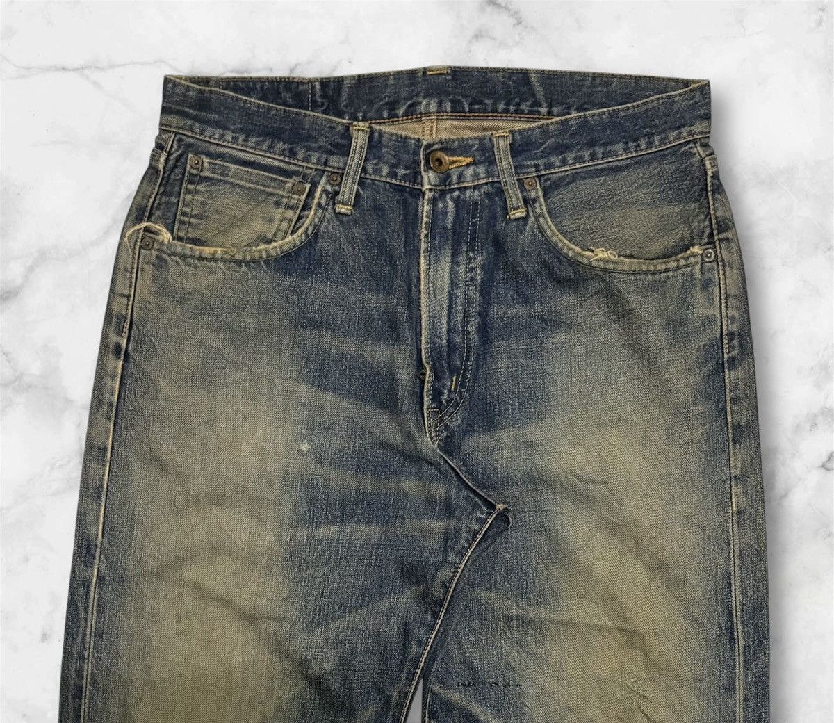 Edwin × Vintage Japanese Edwin Streetwear Jeans Distressed Denim Size US 32 / EU 48 - 2 Thumbnail