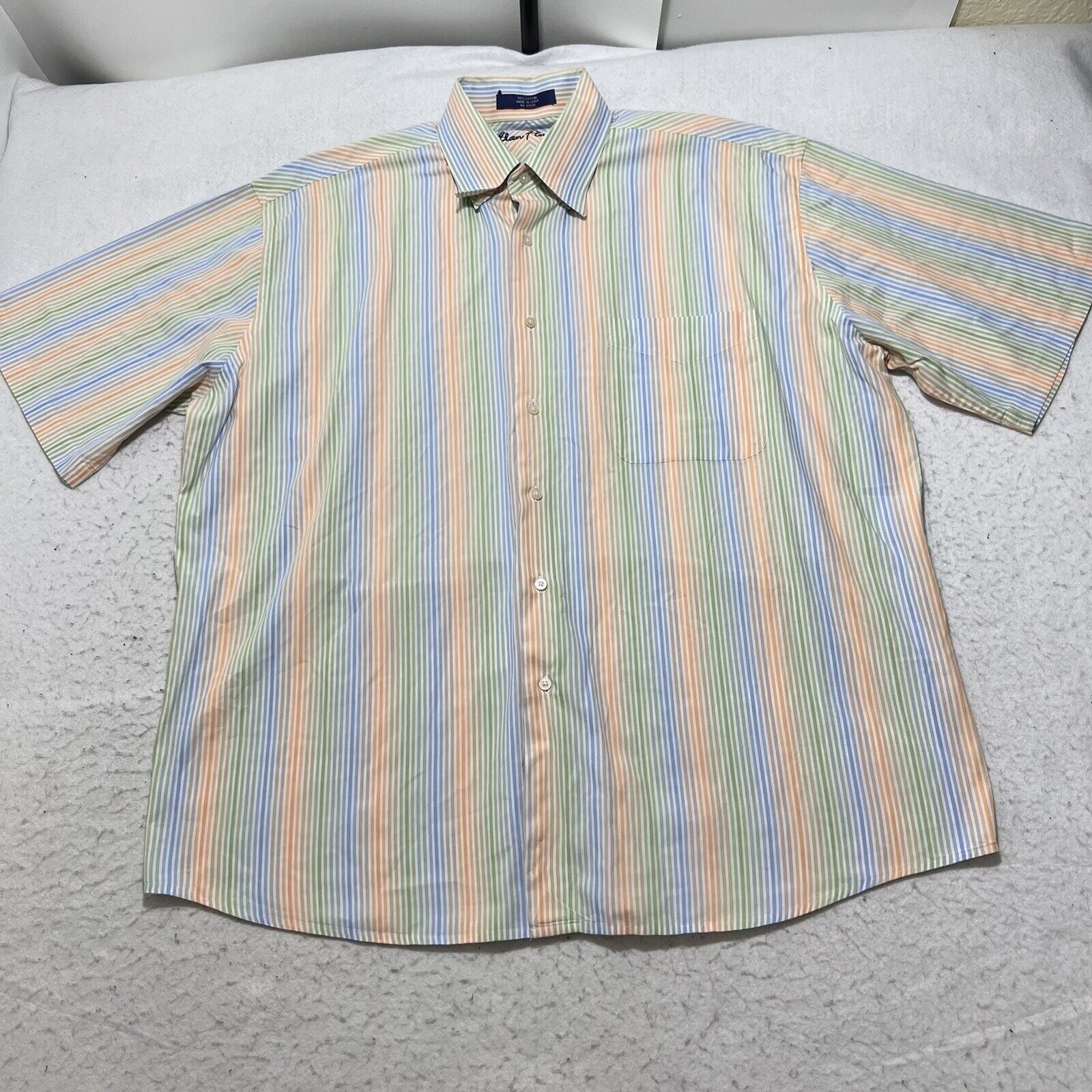 Alan Flusser Alan Flusser XL Colorful Striped Button Down Collared Shirt Size US XL / EU 56 / 4 - 1 Thumbnail
