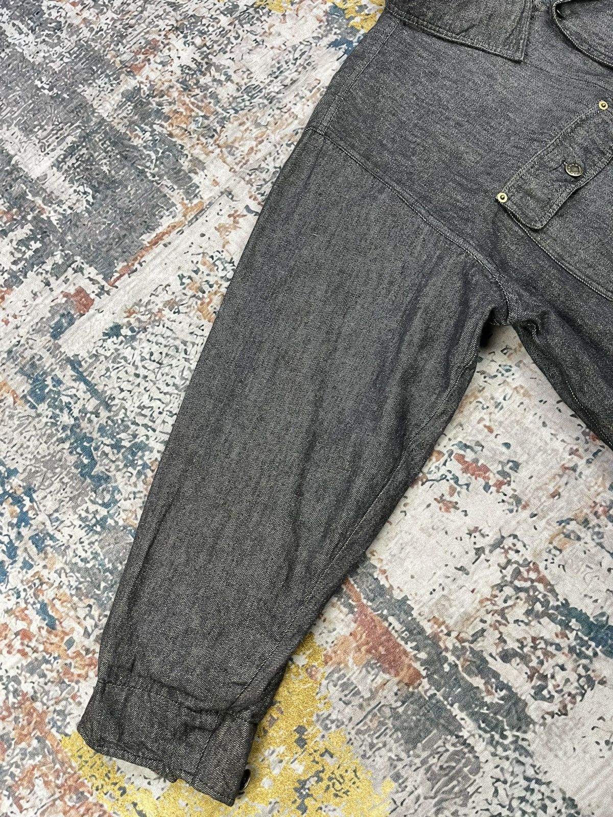 Japanese Brand Vtg Outline Chambray Flannel Lining Chore Jackets Size US M / EU 48-50 / 2 - 7 Thumbnail