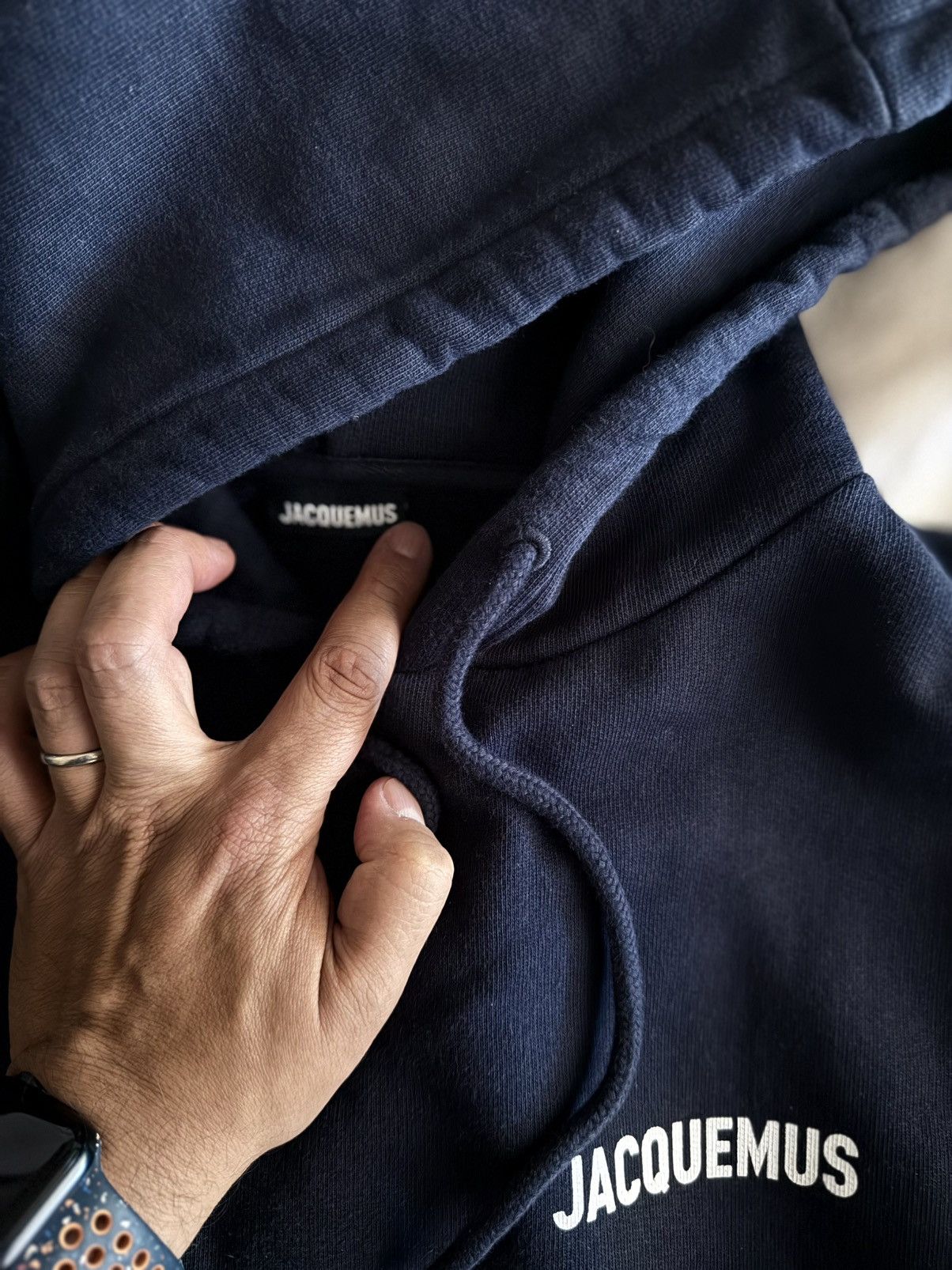 Jacquemus Jacquemus Navy Hoodie - Medium Size US M / EU 48-50 / 2 - 3 Thumbnail