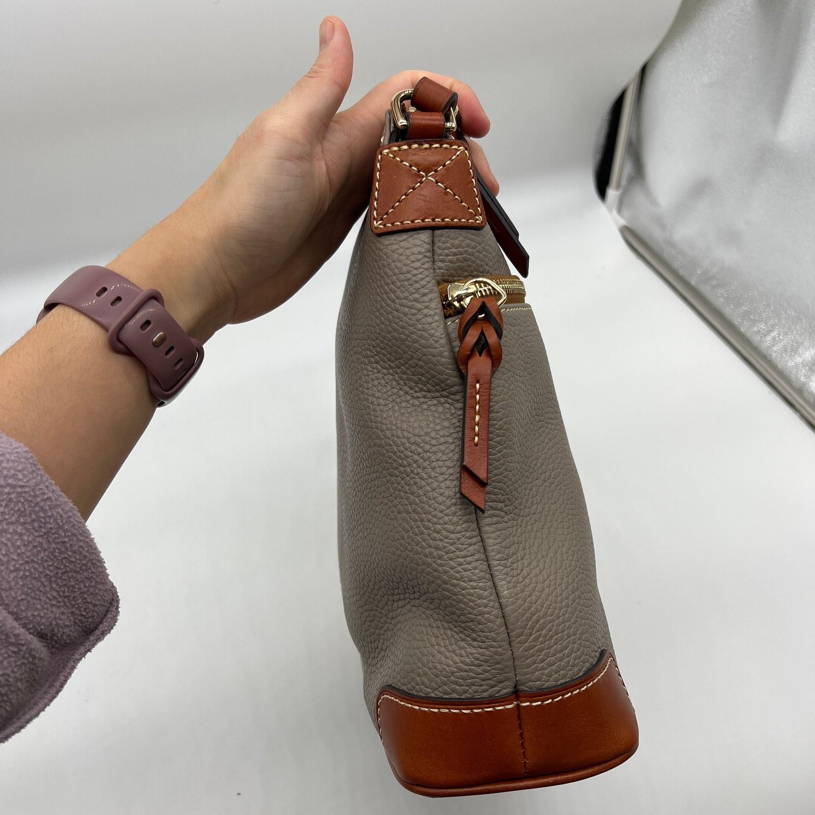 Dooney & Bourke Dooney & Bourke Pebble Leather Purse Smoke Color Size ONE SIZE - 7 Thumbnail
