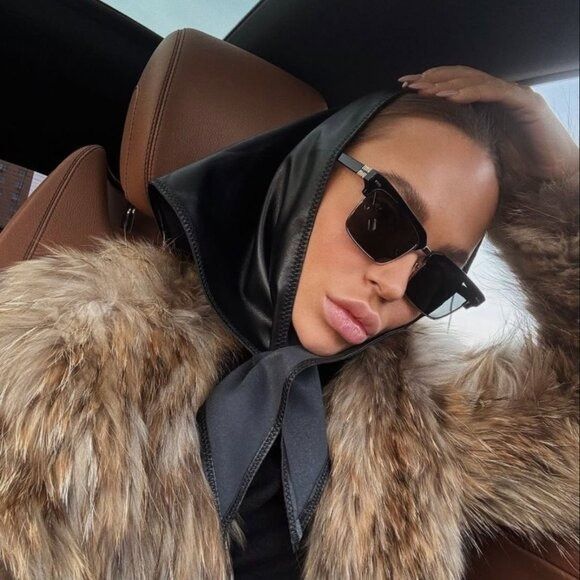 Miu Miu Miu Miu MU10ZS 1AB5S0 Sunglasses Black\Gold Browline Frame Size ONE SIZE - 1 Thumbnail