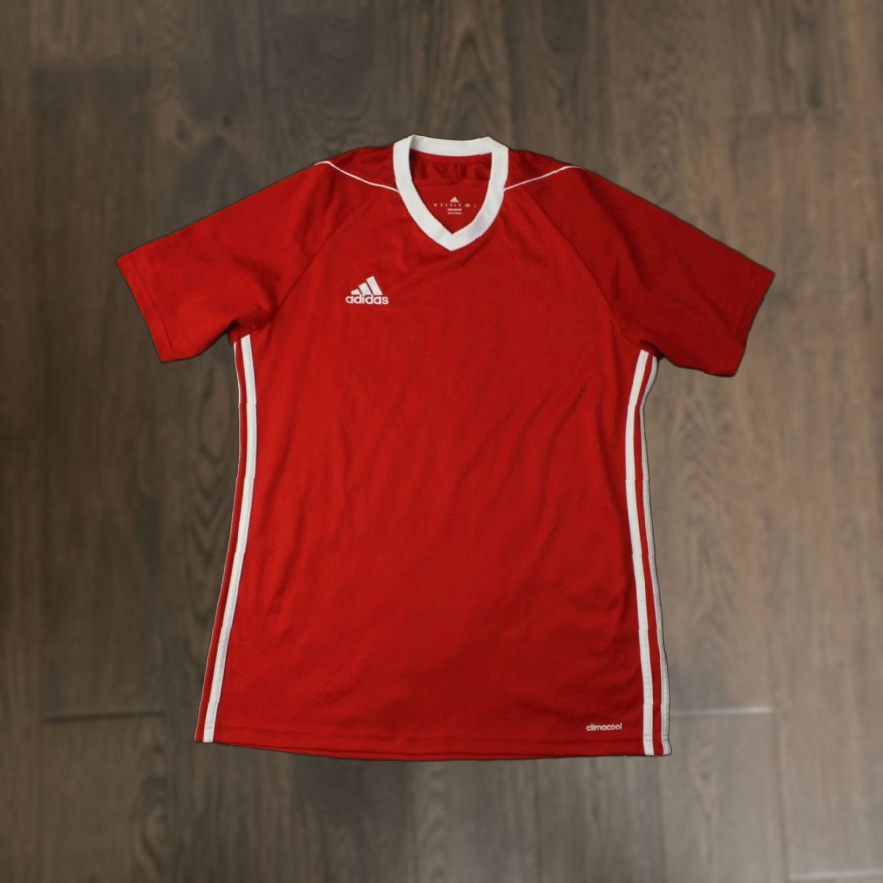 Adidas ADIDAS PERFORMANCE TIRO ORIGINAL 2017 FOOTBALL SHIRT JERSEY SIZE M RED AND WHITE Men's Short Sleeve T-Shirt Football 2017 Size US M / EU 48-50 / 2 - 1 Thumbnail