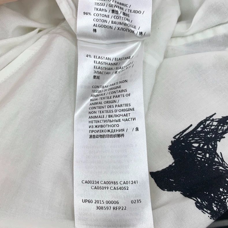 Alexander McQueen Alexander Mcqueen White swallow graffiti printed cotton la Size US M / EU 48-50 / 2 - 7 Thumbnail