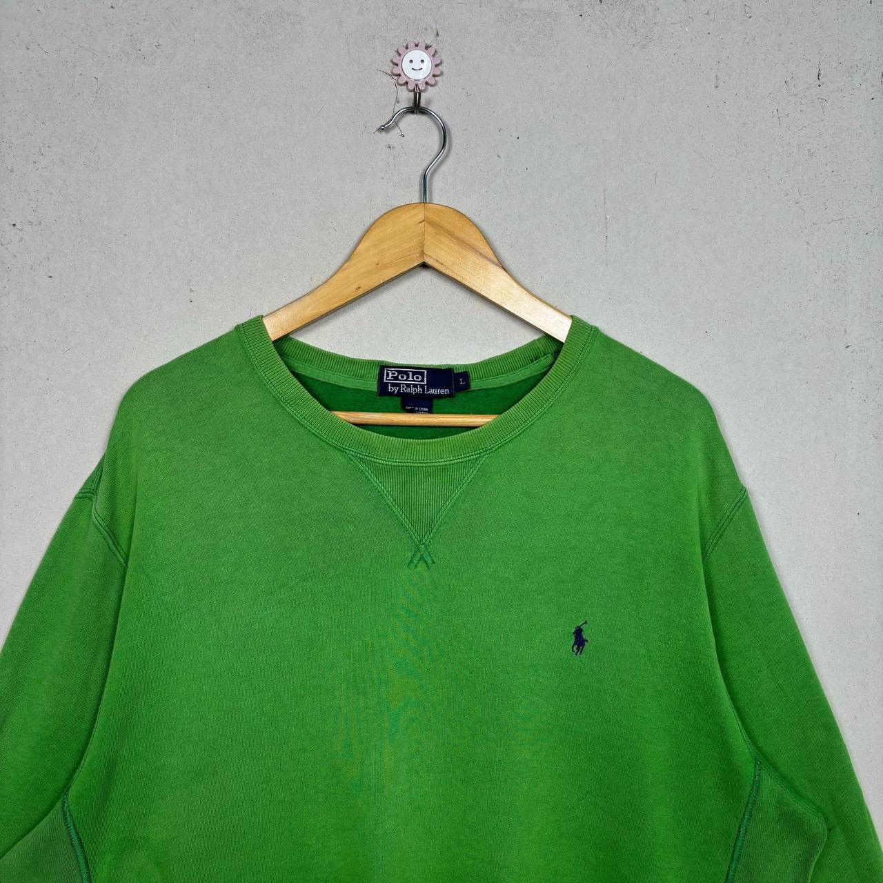 Polo Ralph Lauren Vintage 90s Polo Ralph Lauren Green Crewneck Sweatshirt L Size US L / EU 52-54 / 3 - 3 Thumbnail