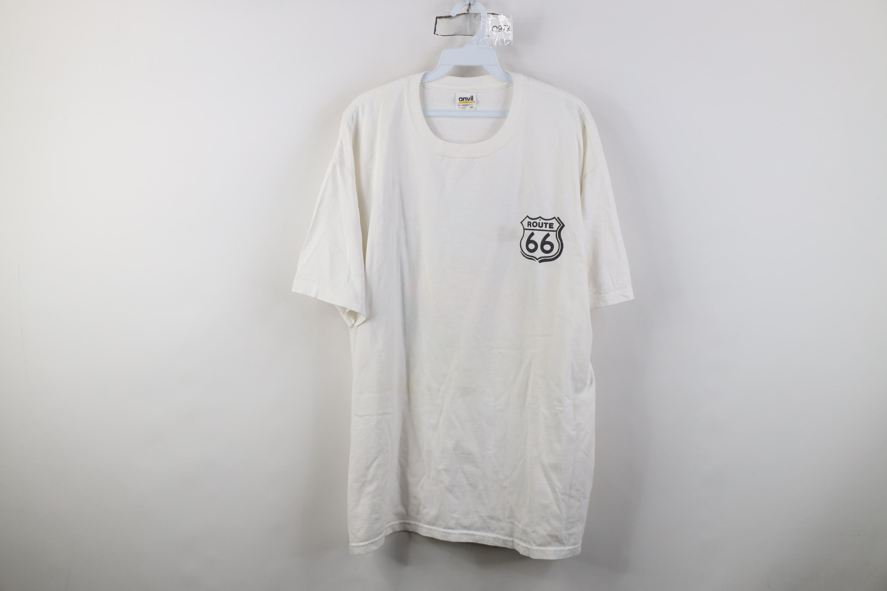 Vintage Vintage 90s Y2K Route 66 Highway Short Sleeve T-Shirt White Size US XL / EU 56 / 4 - 1 Thumbnail